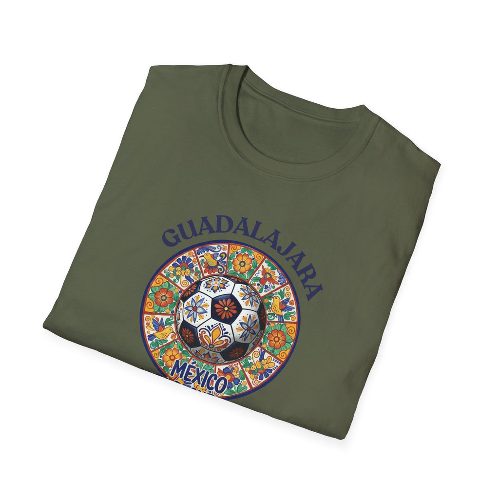 Guadalajara Mexico World Cup 2026 Soccer T-Shirt — Colorful Aztec Ball Design