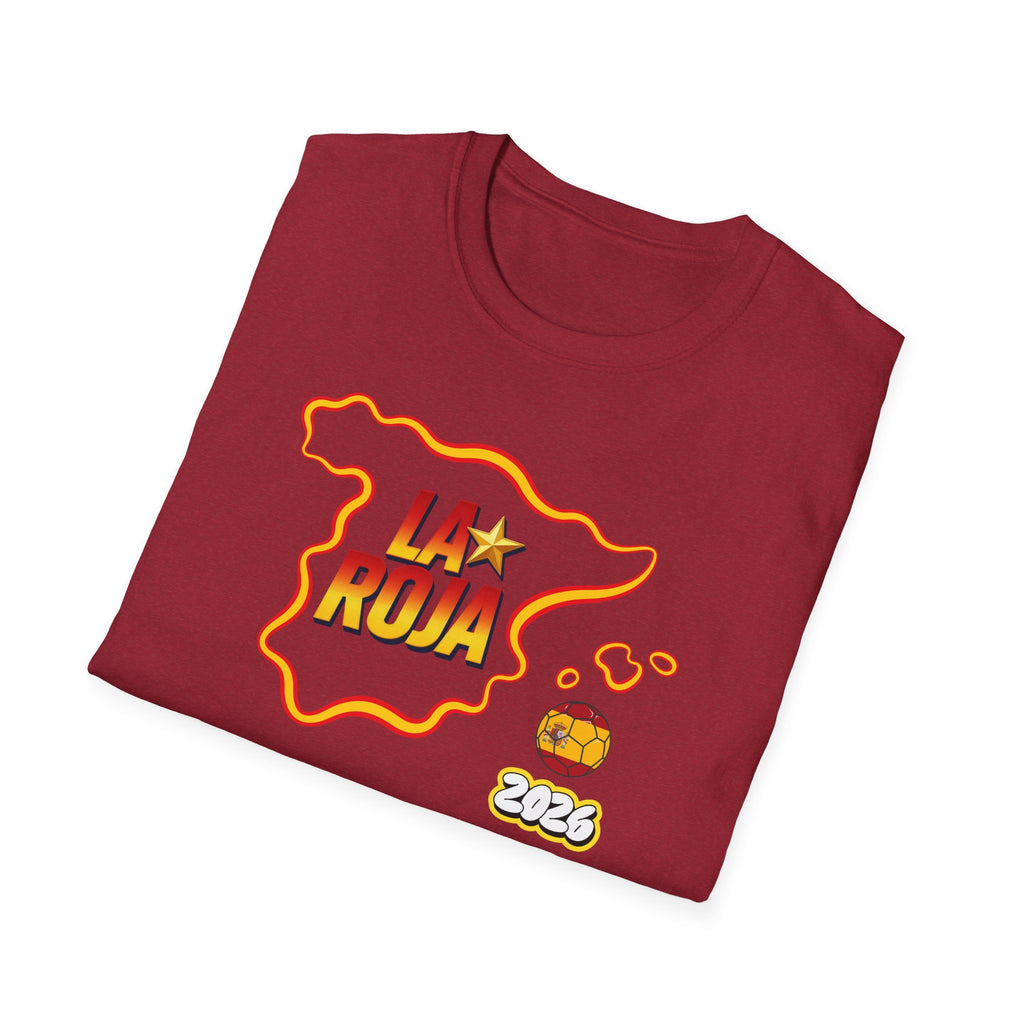 La Roja Spain Map T‑Shirt – 2026 Football World Cup Fan Tee