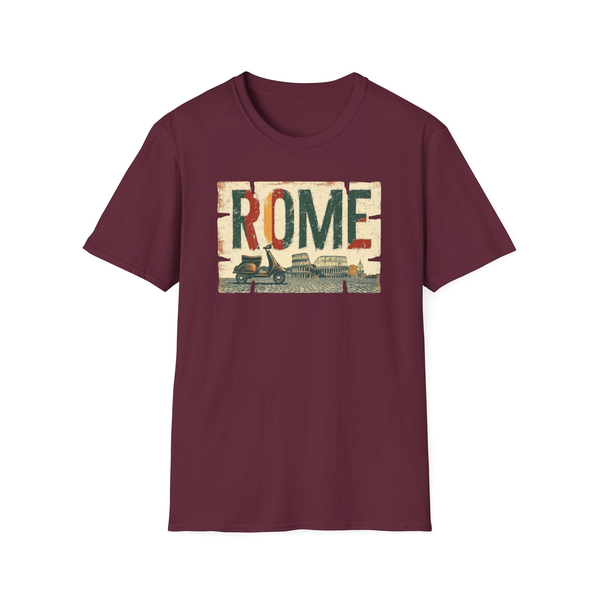 Vintage Rome Graphic T-Shirt | Italian Travel Retro Skyline