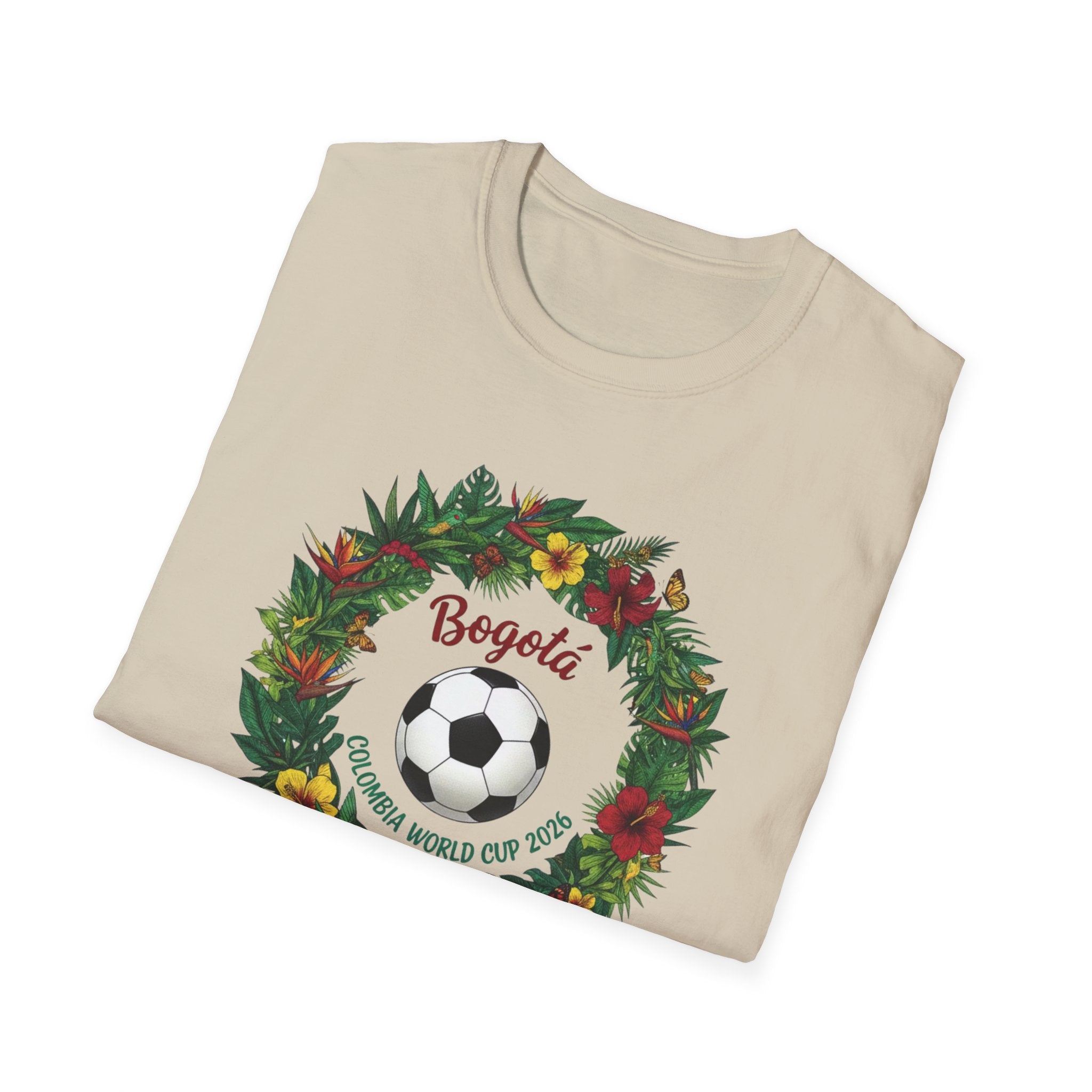 Bogotá Soccer Wreath T-Shirt — World Cup Football Holiday Tee