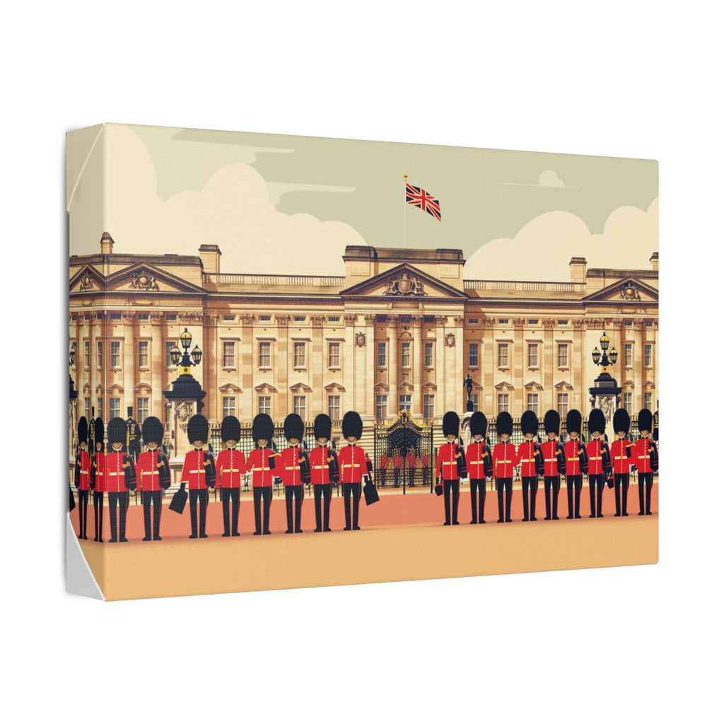 Buckingham Palace Guards Canvas Wall Art — British Royal Guard Illustration