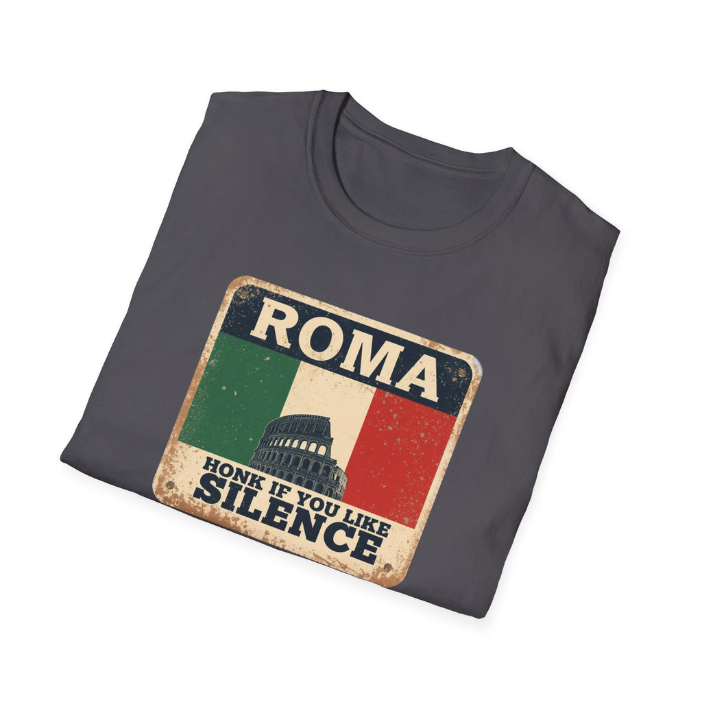 Roma Vintage Italy T-Shirt — "Honk If You Like Silence" Retro Rome Tee