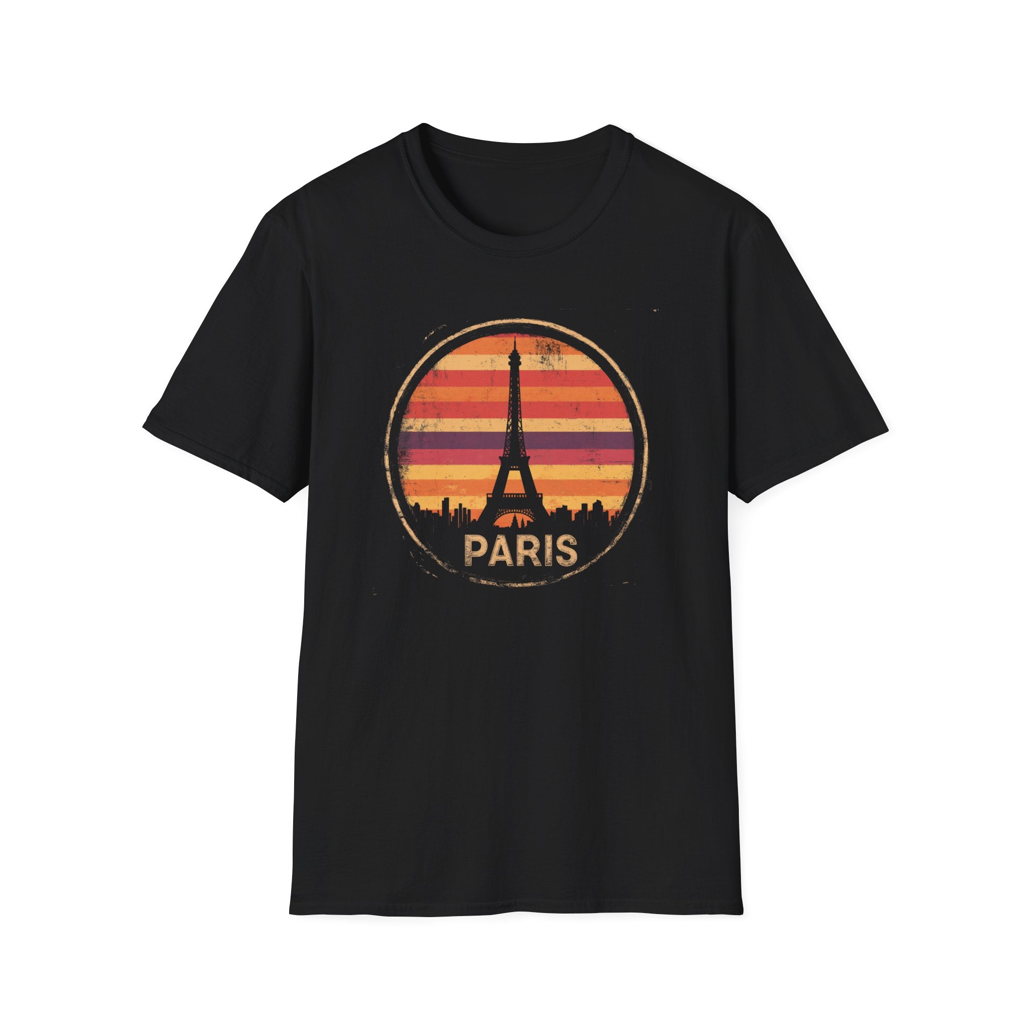 Paris Eiffel Tower Sunset T-Shirt — Vintage Travel Tee