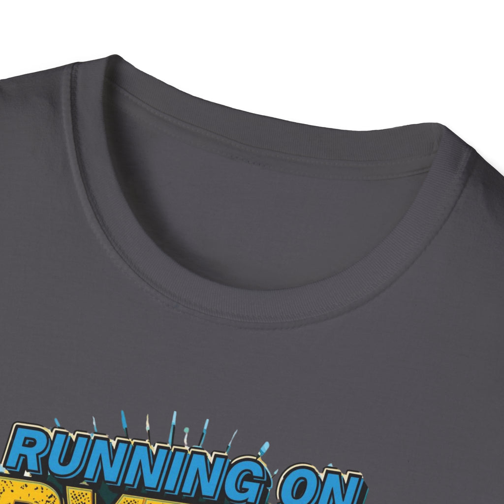 Running on Bytes and Vibes T-Shirt — Austin Retro Tech Graphic Tee
