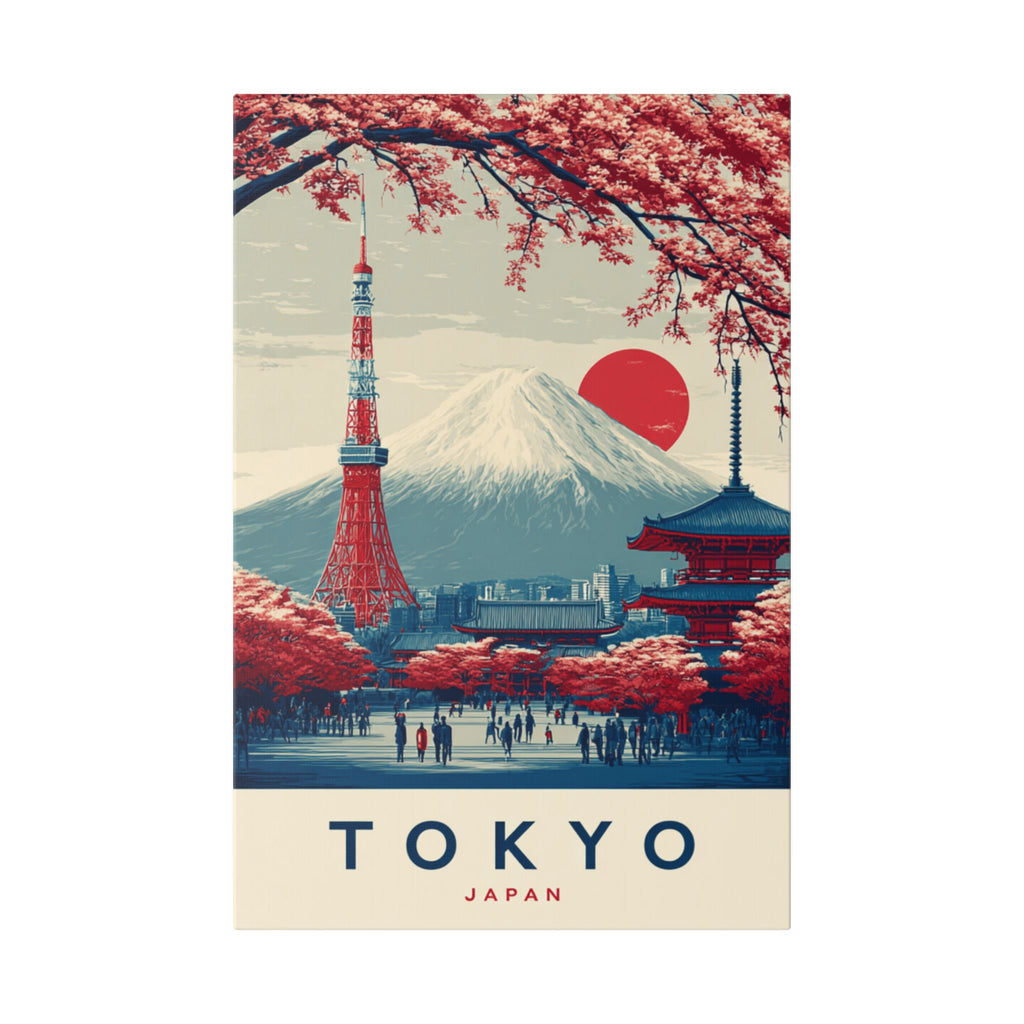 Tokyo Japan Vintage Travel Canvas Print