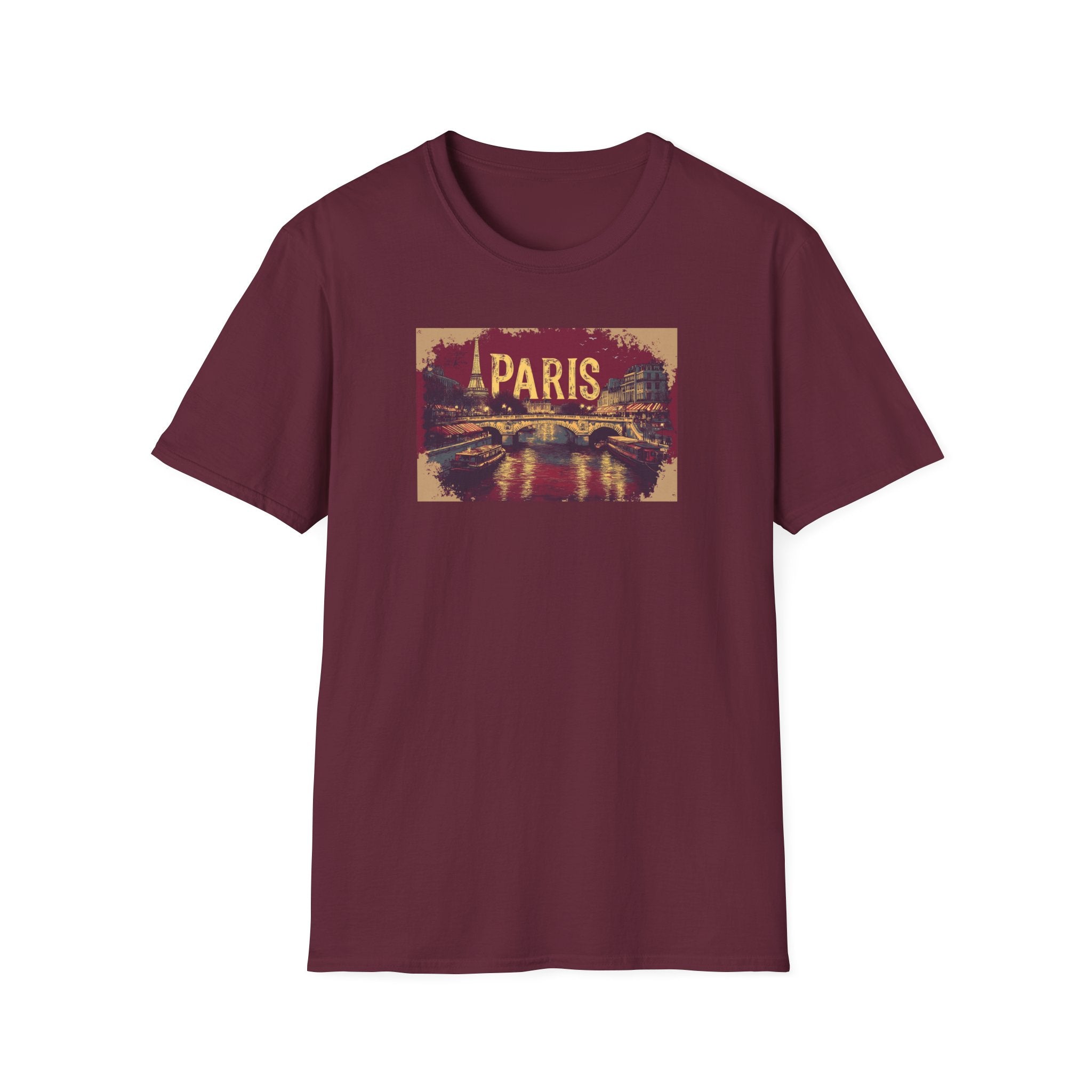 Vintage Paris skyline T-Shirt | Paris France cityscape tee