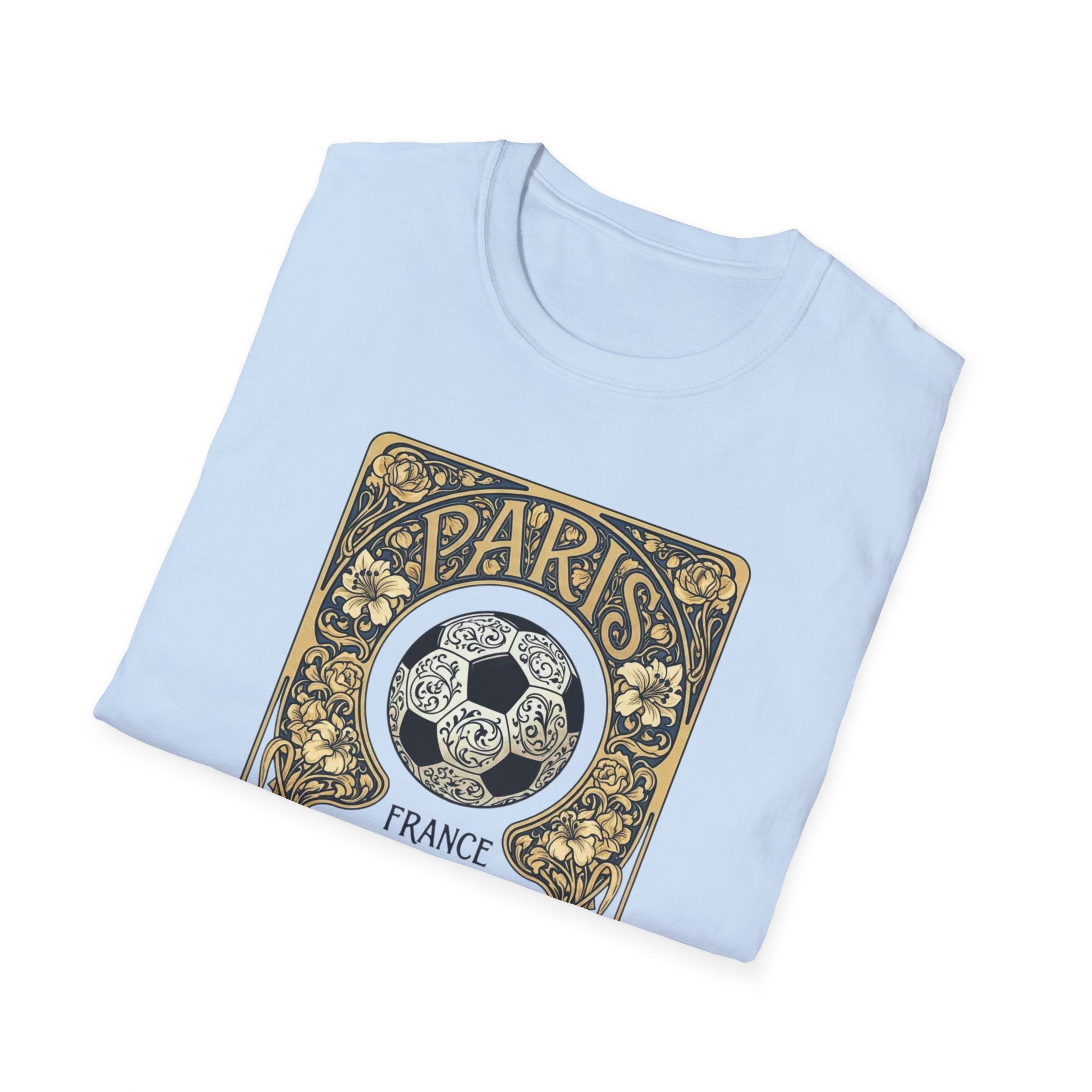 Paris 2026 World Cup Soccer T-Shirt — Retro Floral Football Design
