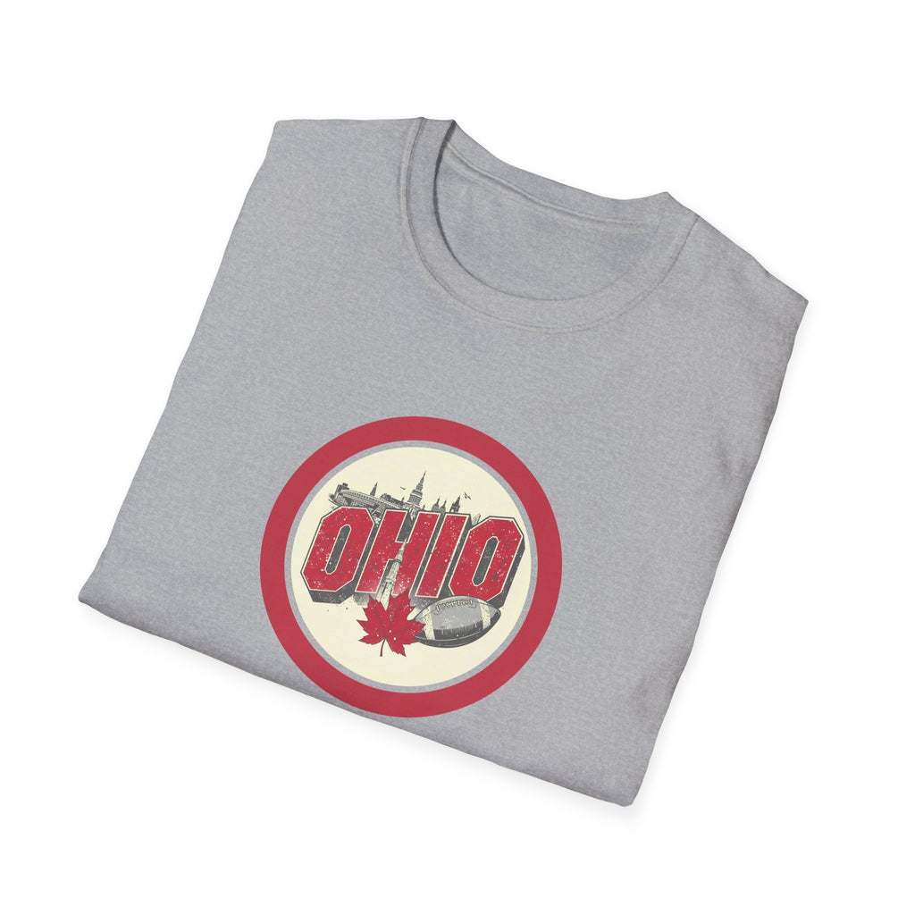 Ohio Retro Badge T-Shirt | Maple Leaf Logo