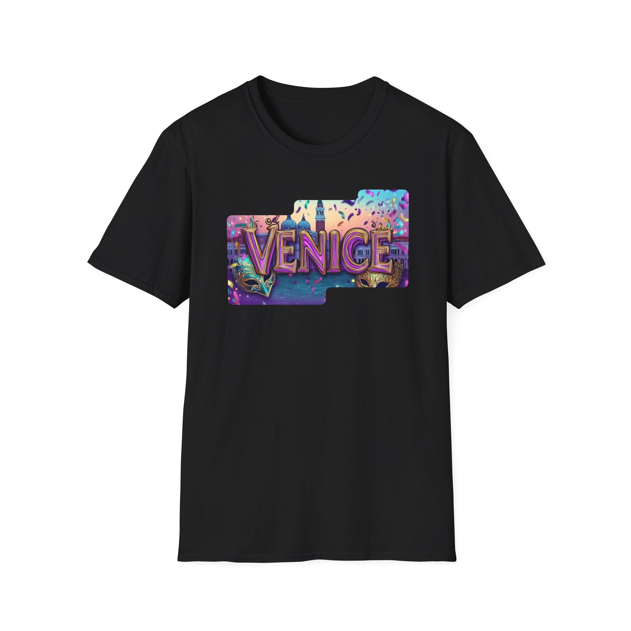 Venice Retro Neon Block T-Shirt | City Travel Souvenir