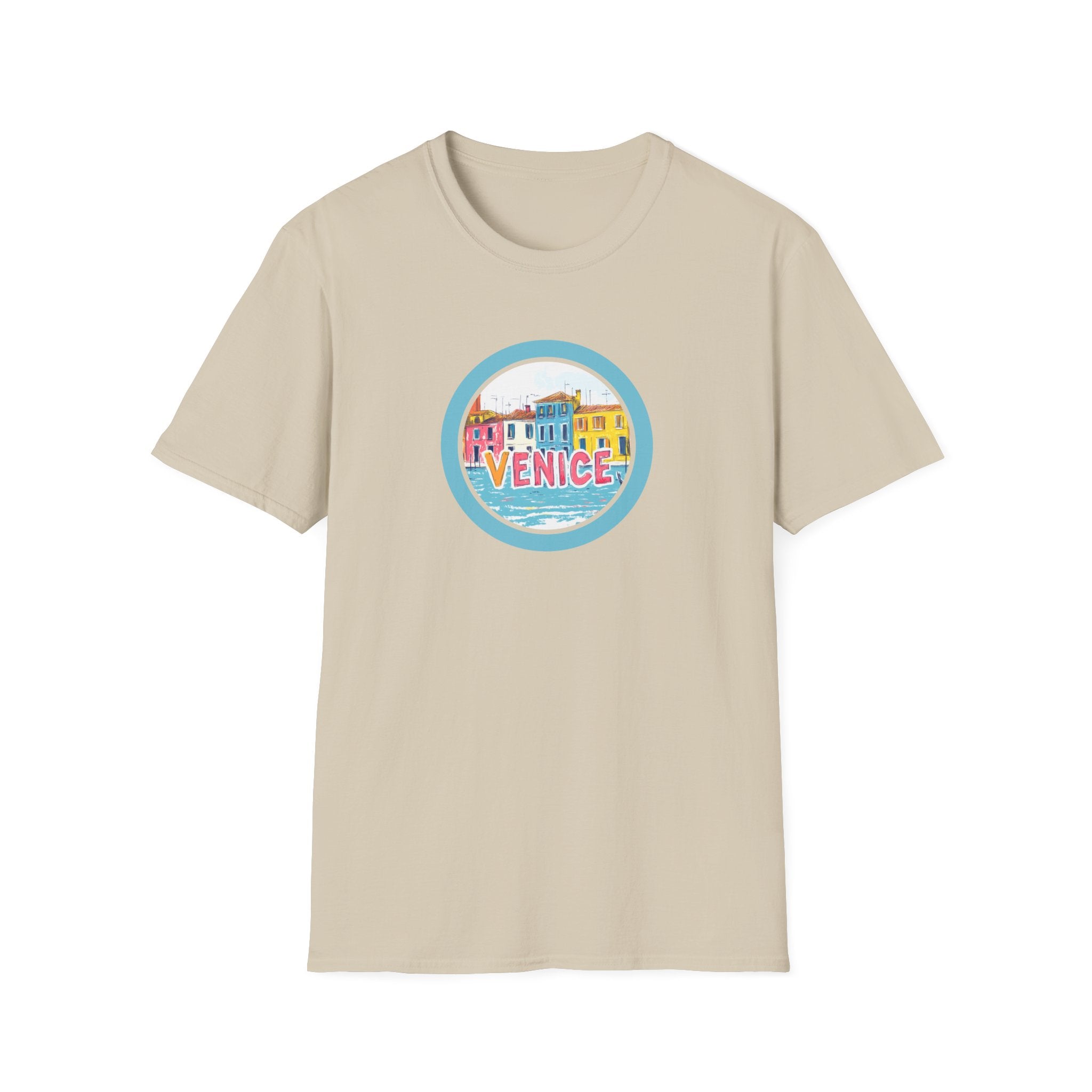 Colorful Venice Canal Illustration T-Shirt | Travel Souvenir