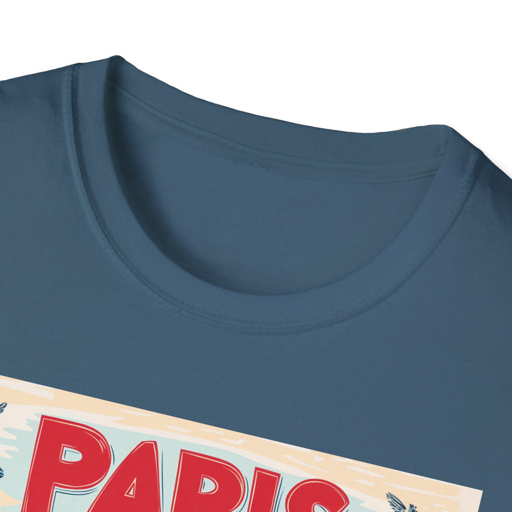 Paris Vintage Postcard T-Shirt | Eiffel Tower Retro Travel Tee