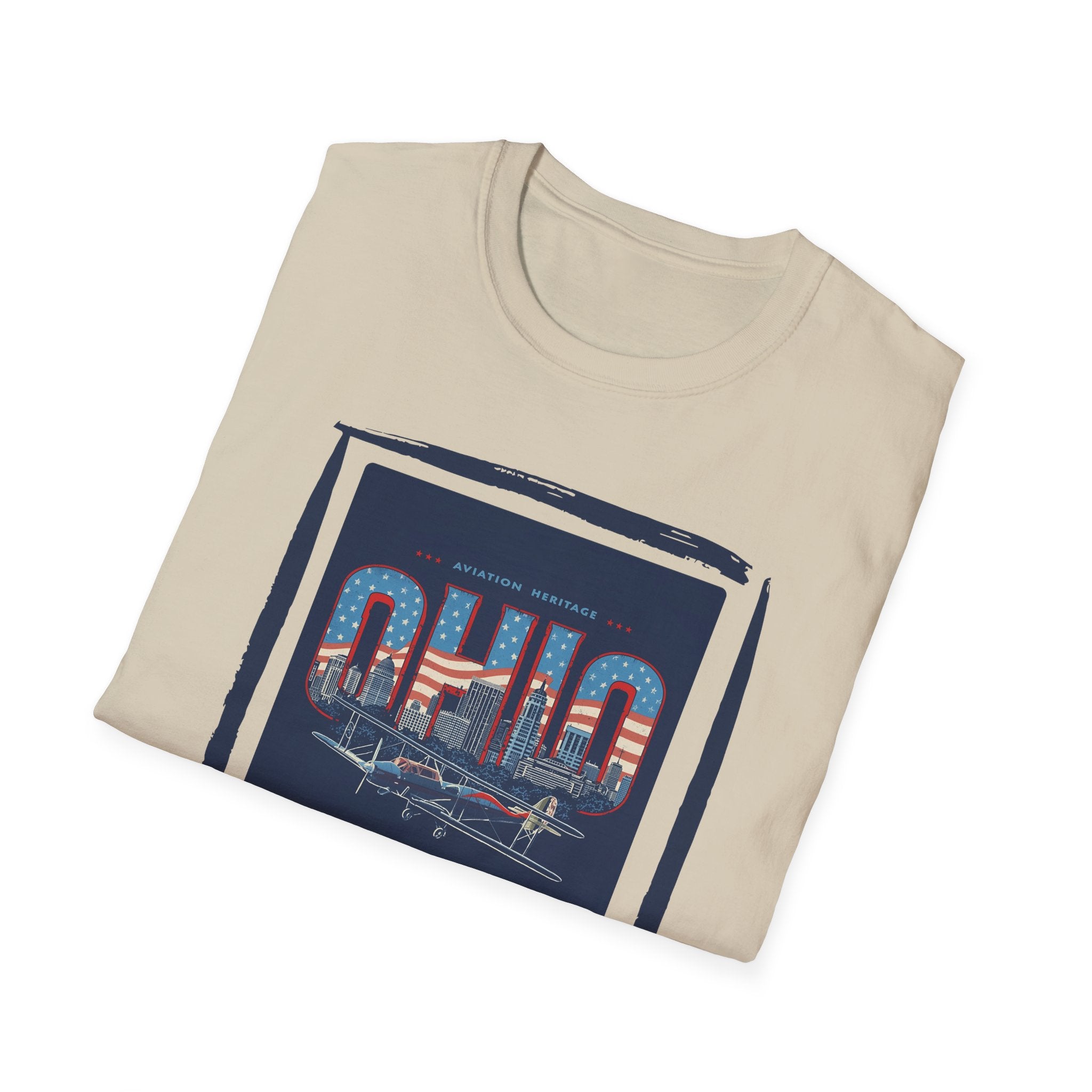 Ohio Skyline T-Shirt | Vintage Cleveland Bridge Retro State Design
