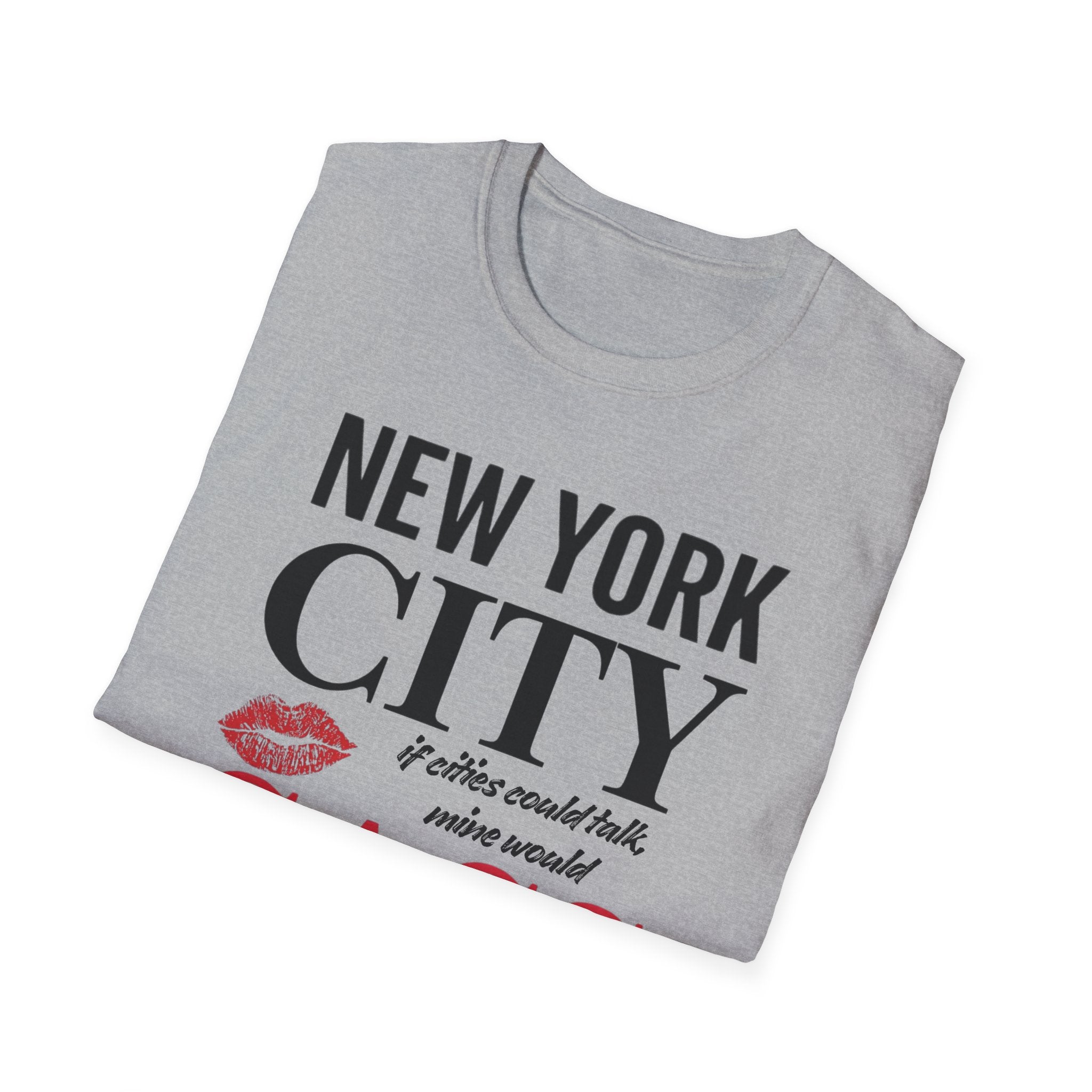 New York City Sass T-Shirt — NYC Lipstick Kiss Graphic Tee