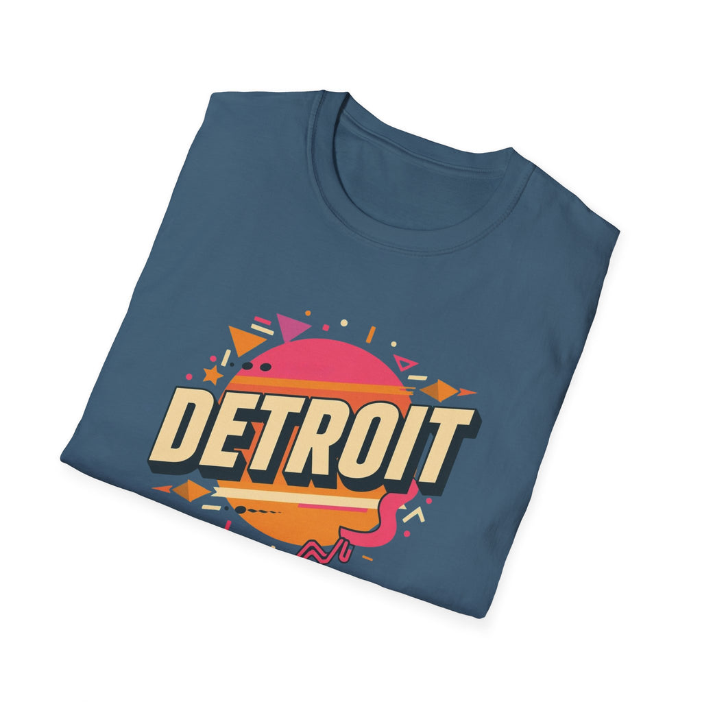 Detroit Retro Sunset T-Shirt — Vintage City Typography Tee