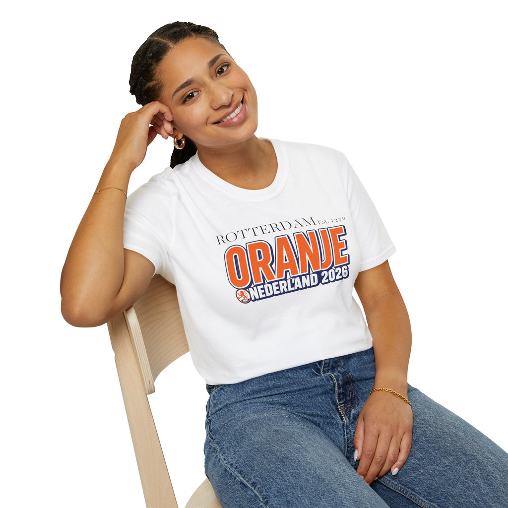 Oranje Nederland 2026 T-Shirt — Rotterdam Football Fan Tee