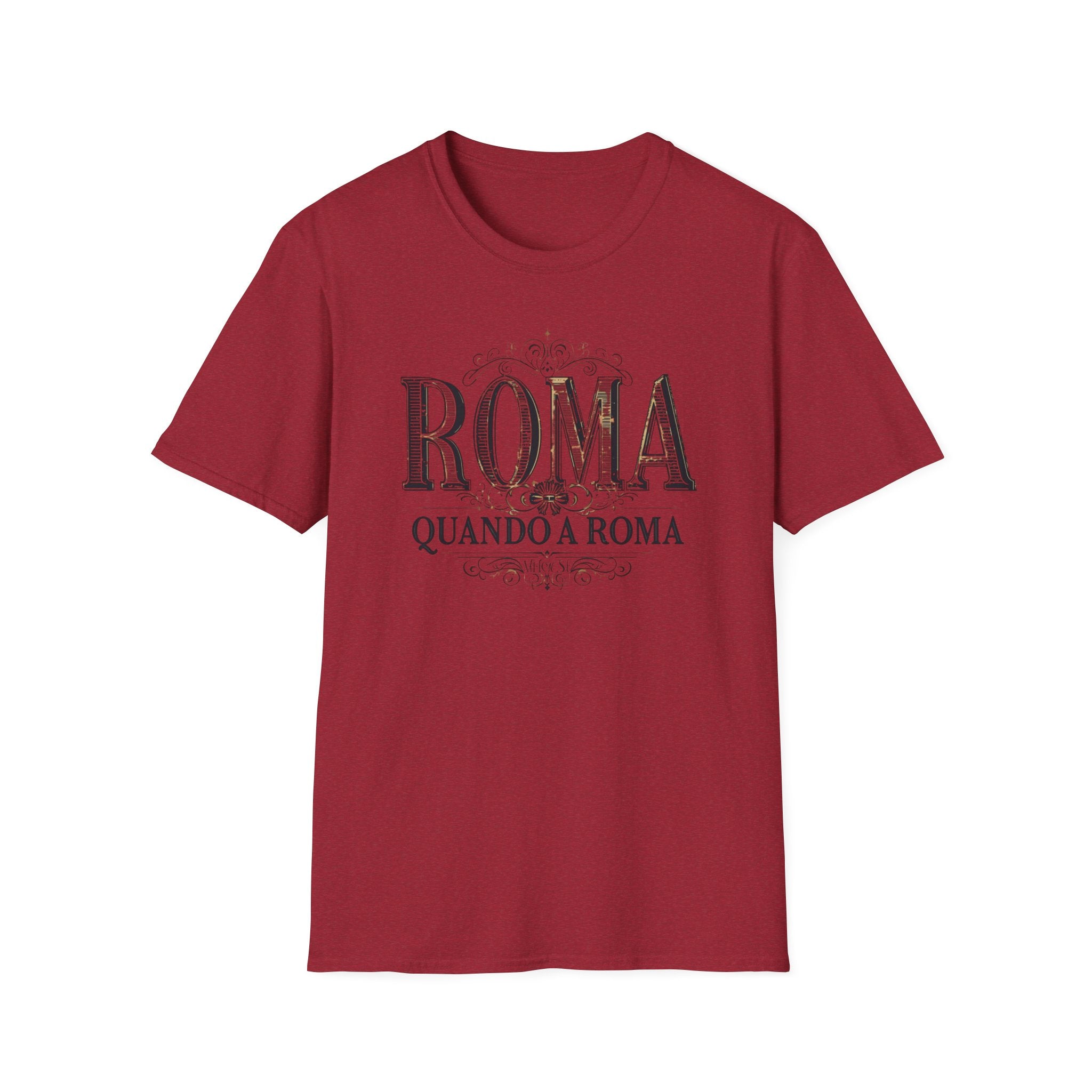 Roma Quando a Roma T-Shirt | Vintage Roman Travel Typography