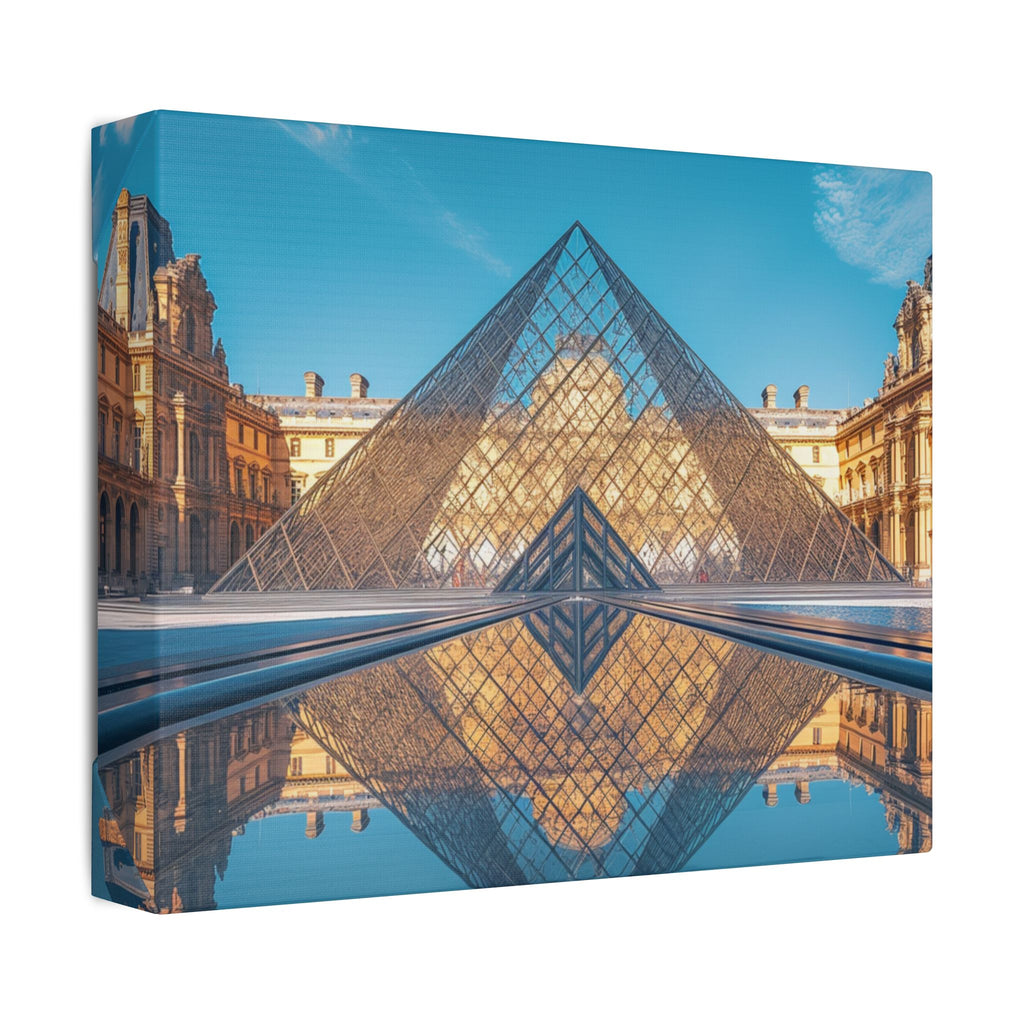 Louvre Glass Pyramid Canvas Print — Paris Travel Wall Art