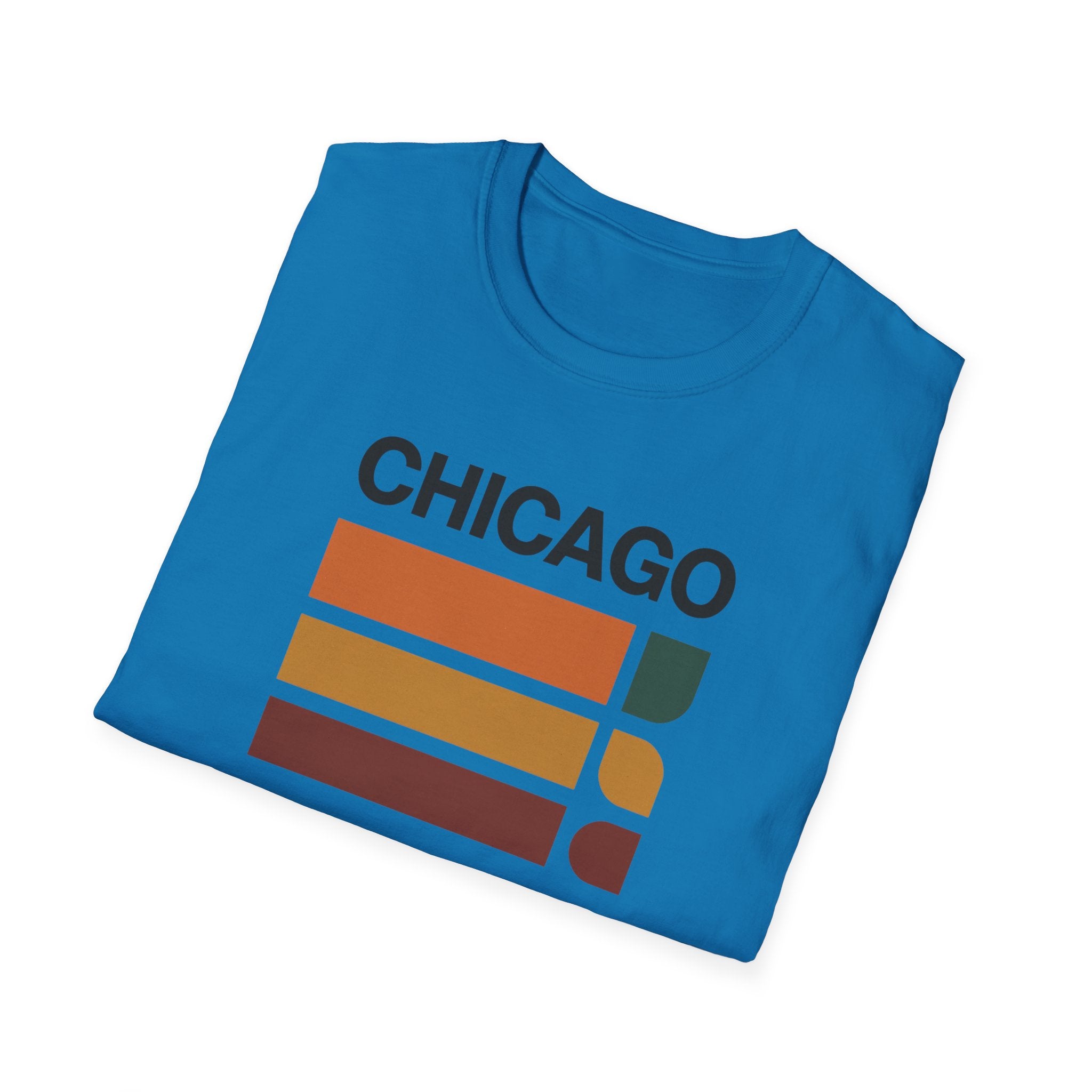 Chicago Retro Stripes T-Shirt | Vintage City Typography