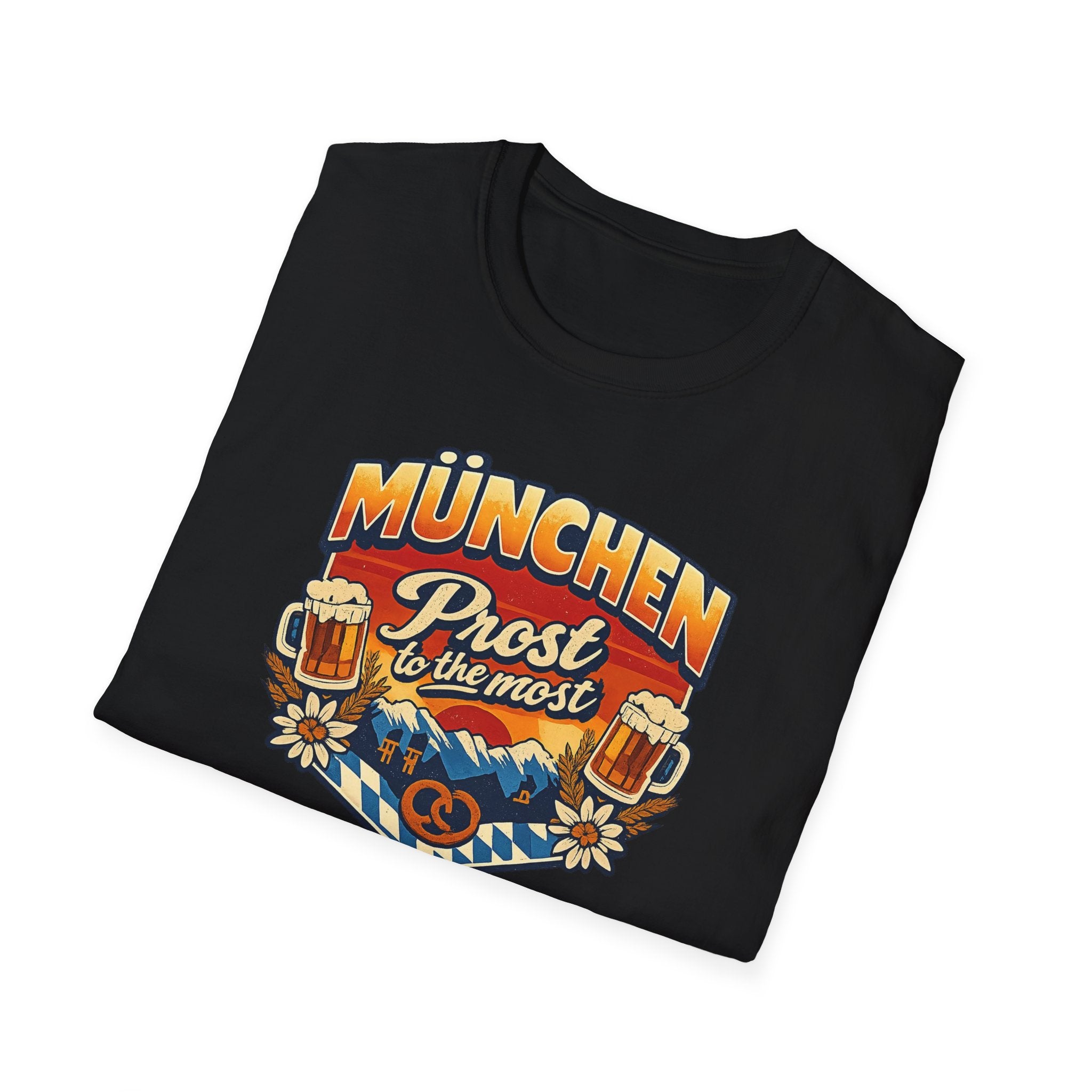 München Prost T-Shirt – Oktoberfest Beer & Pretzel Graphic Tee