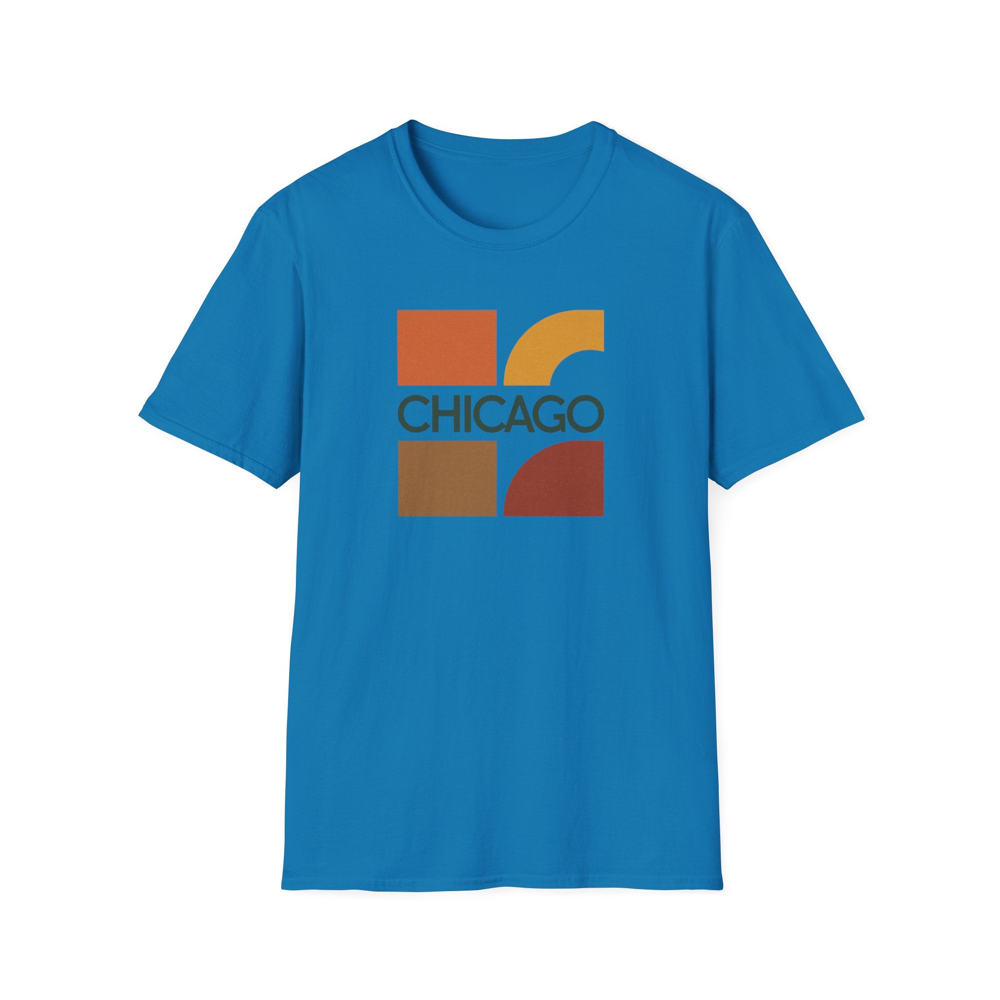 Retro Chicago Square Logo T-Shirt | Mid-Century City Design