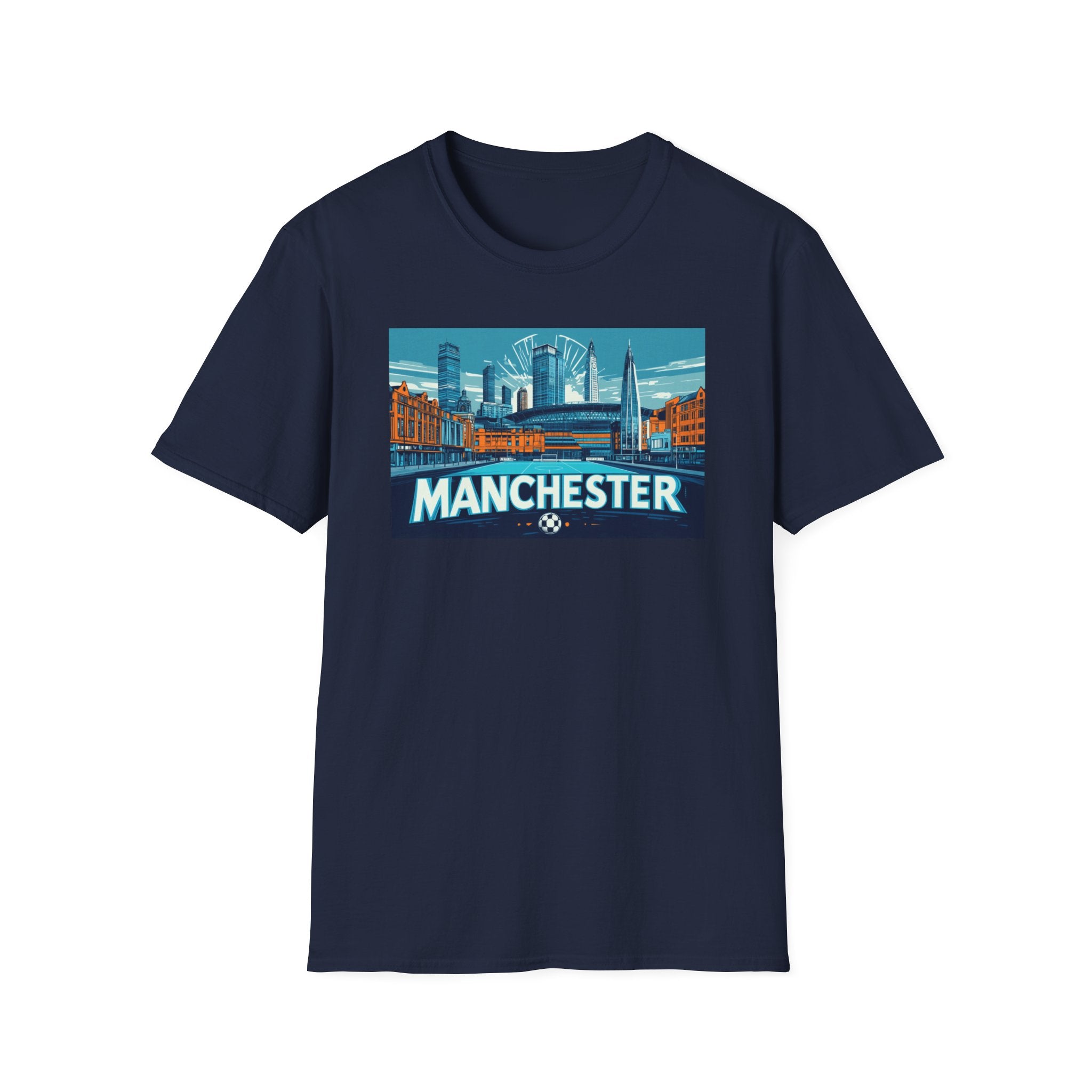 Manchester skyline T-Shirt | Cityscape graphic tee, England travel souvenir