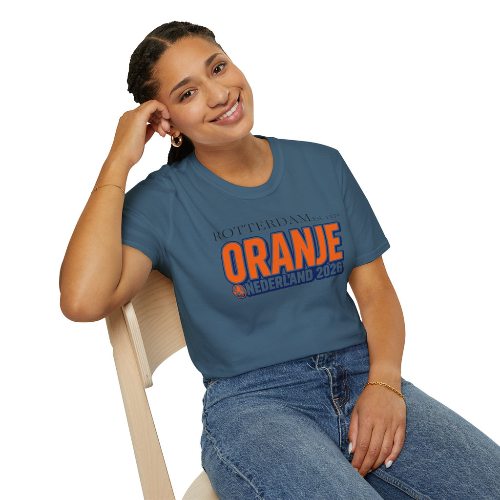 Oranje Nederland 2026 T-Shirt — Rotterdam Football Fan Tee