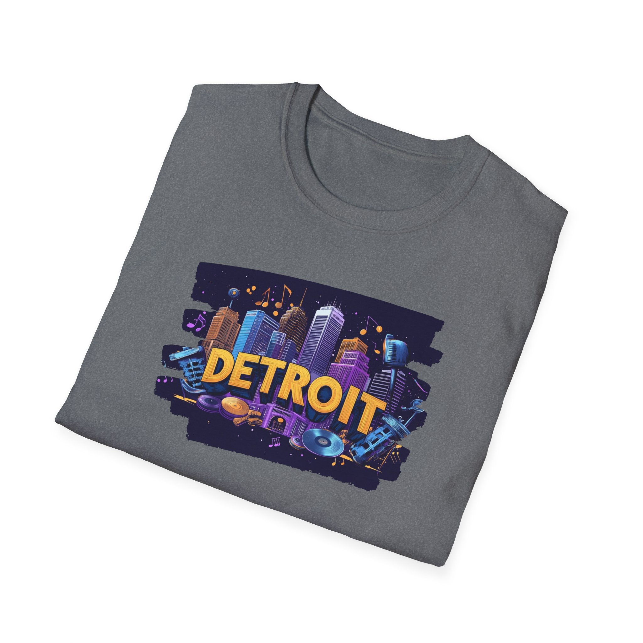 Detroit Skyline Graphic T-Shirt | City Nightscape Tee