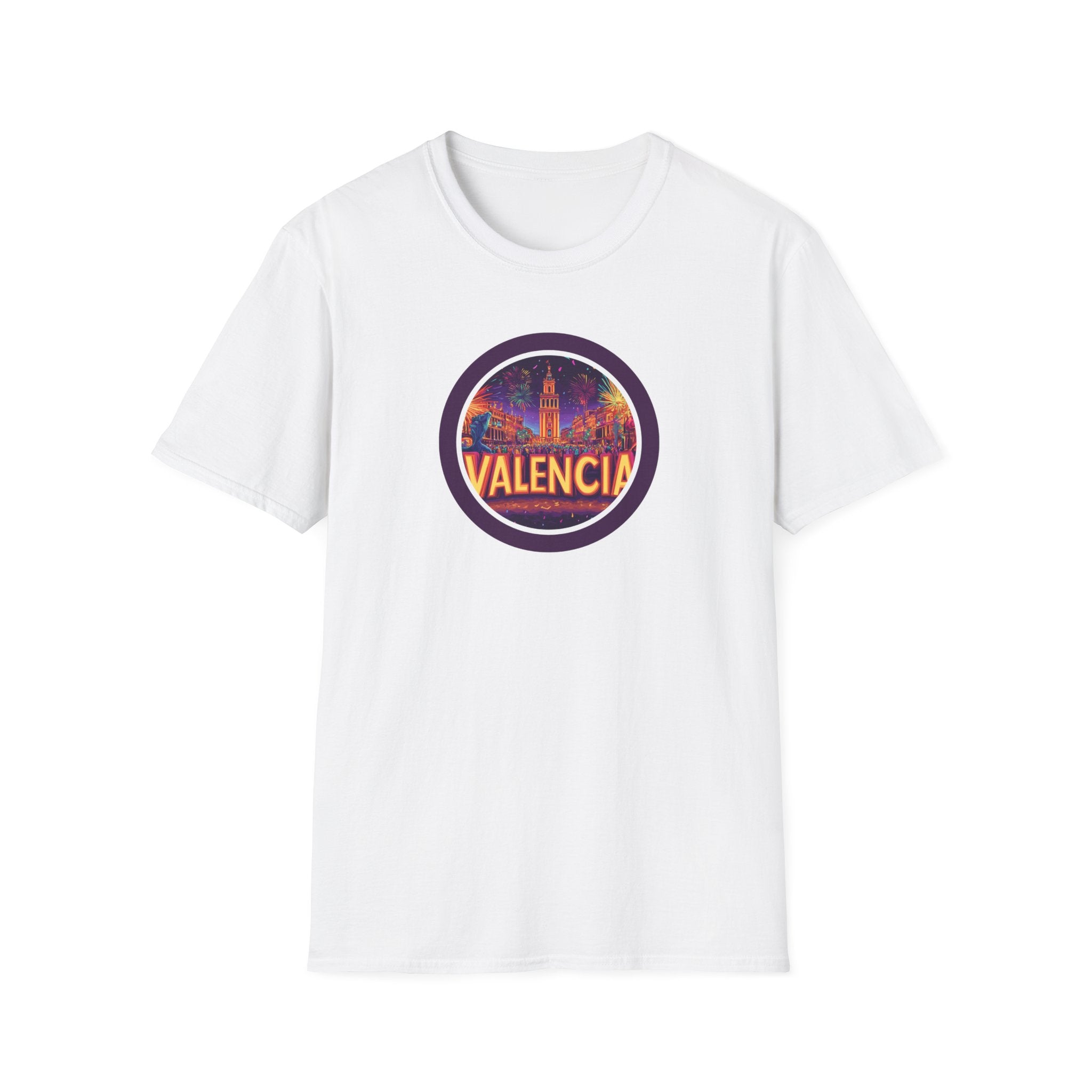 Valencia skyline circle logo T-Shirt | Spain travel souvenir