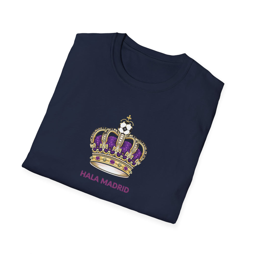 Crown with Soccer Ball Hala Madrid T-Shirt | Football Fan Tee