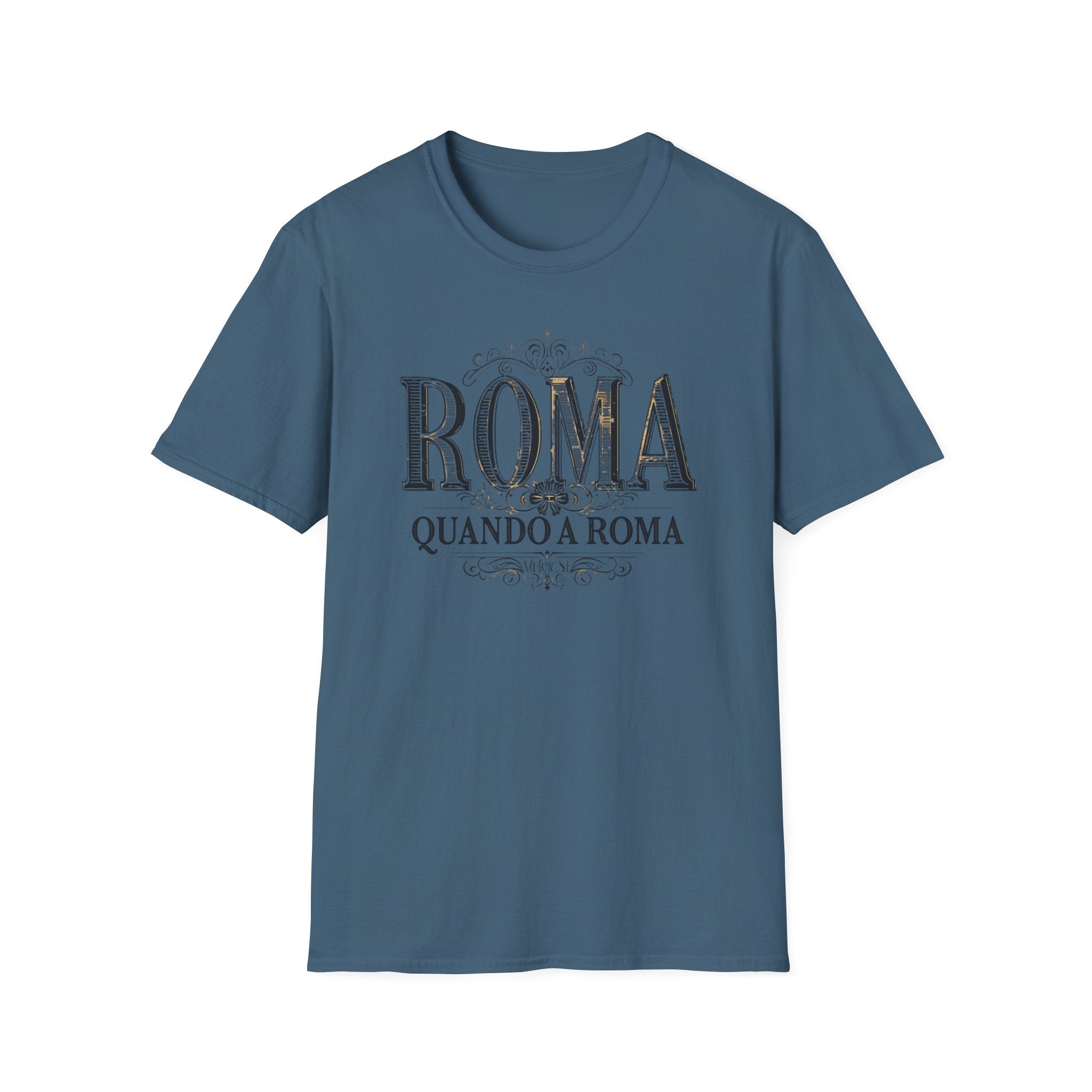 Roma Quando a Roma T-Shirt | Vintage Roman Travel Typography