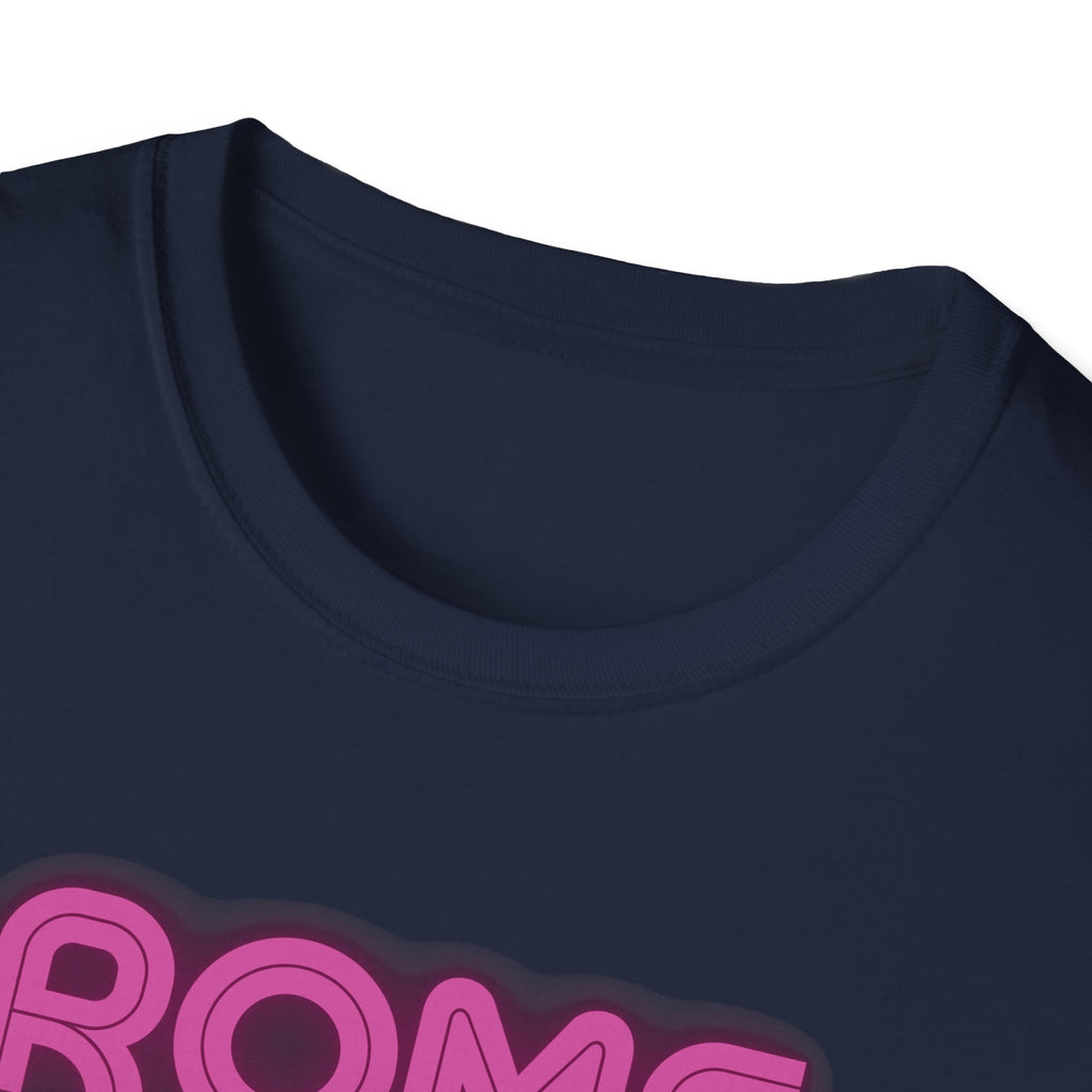 Rome Rome Rome T-Shirt | Pink Retro Text Tee