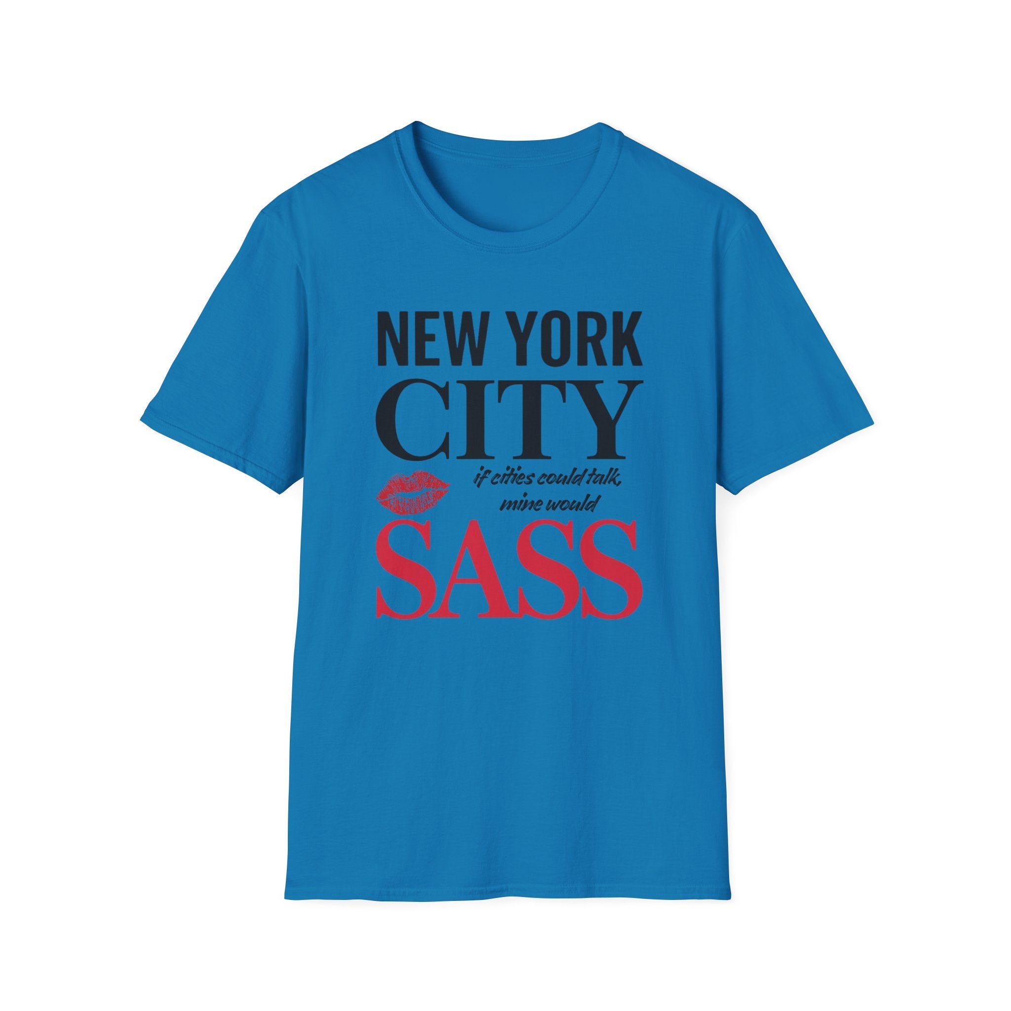 New York City Sass T-Shirt — NYC Lipstick Kiss Graphic Tee