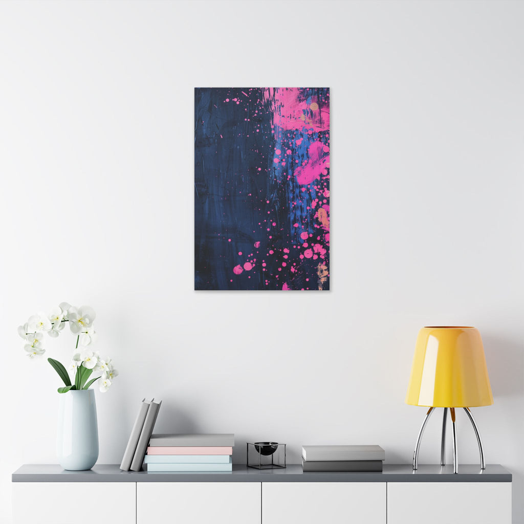 Abstract Neon Splash Canvas - Colour field painting inspired by Tokyo and Japanese artistic heritage