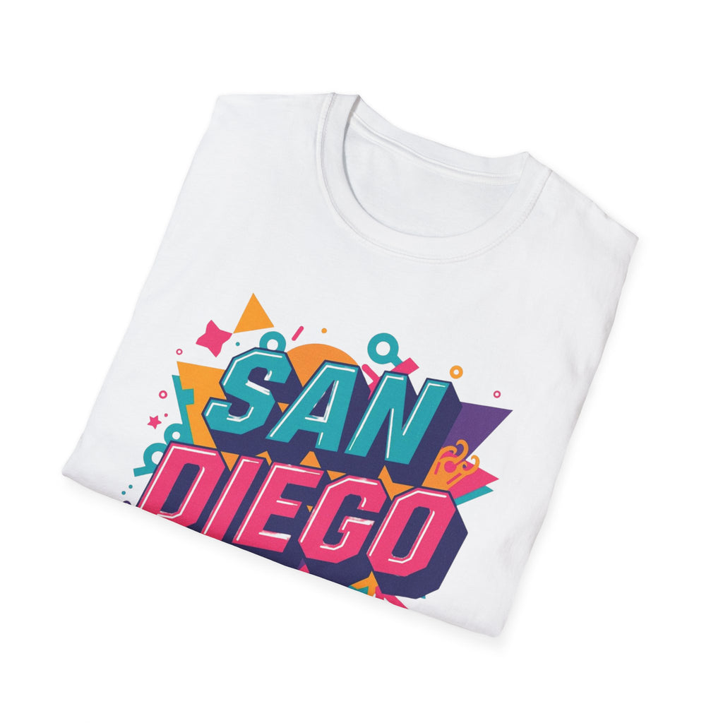 San Diego Retro Pop T-Shirt — Colorful City Graphic Tee