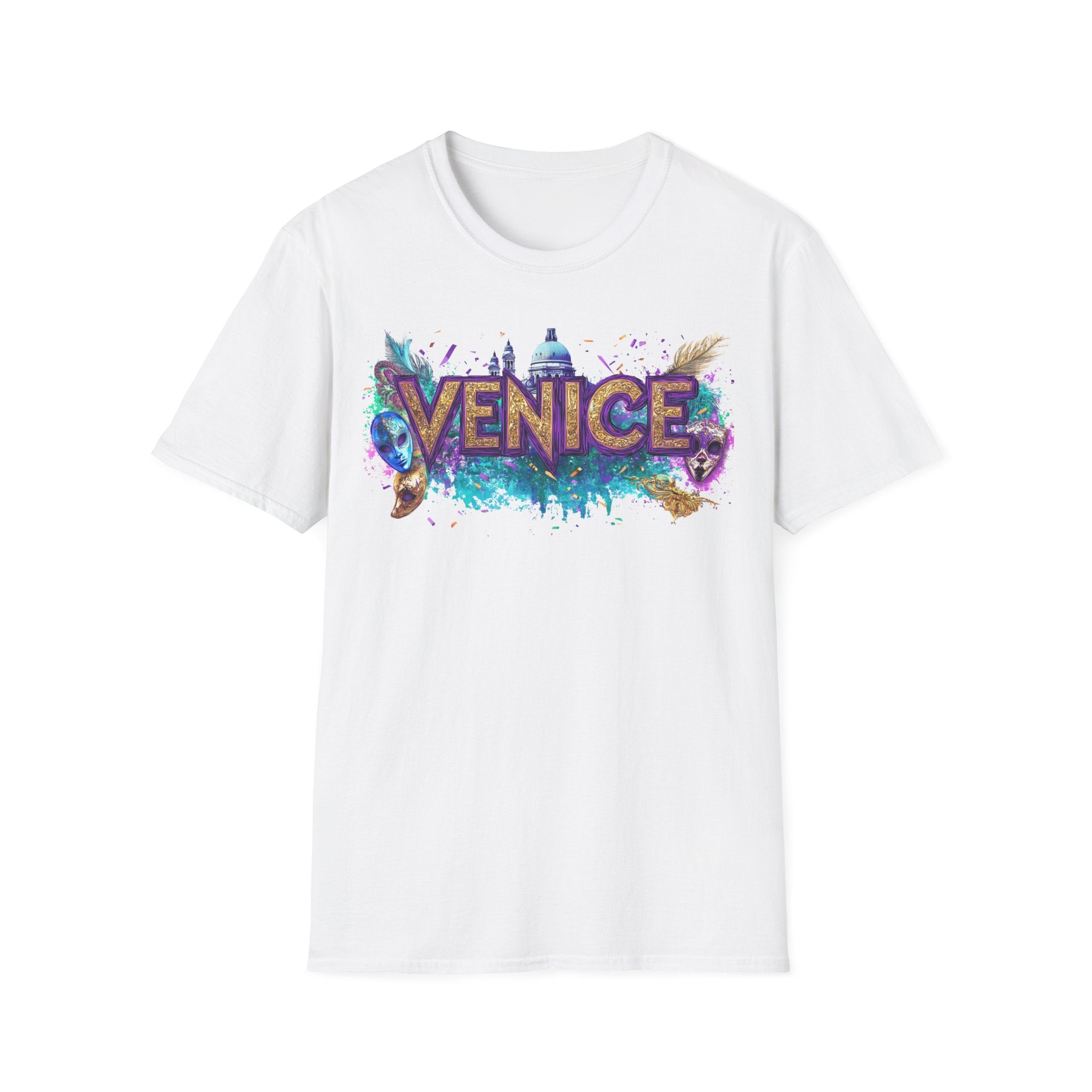 Venice Watercolor Splash T-Shirt | Venice Italy Travel Souvenir