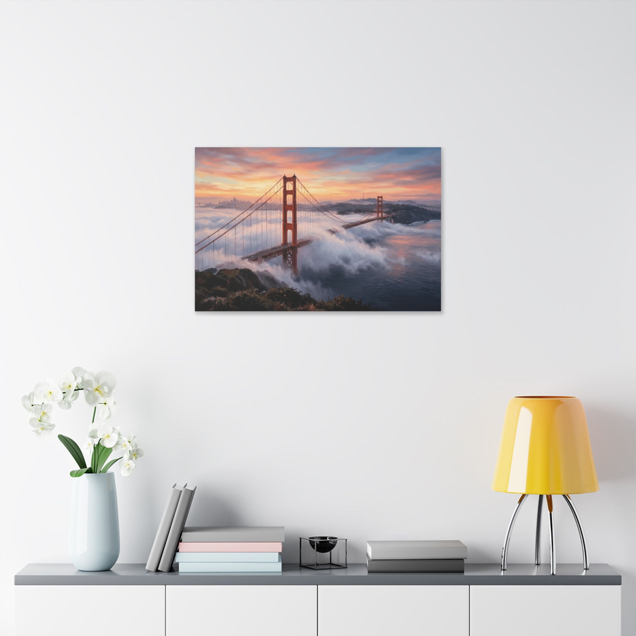 Golden Gate Sunrise Canvas Print — San Francisco Bridge Wall Art