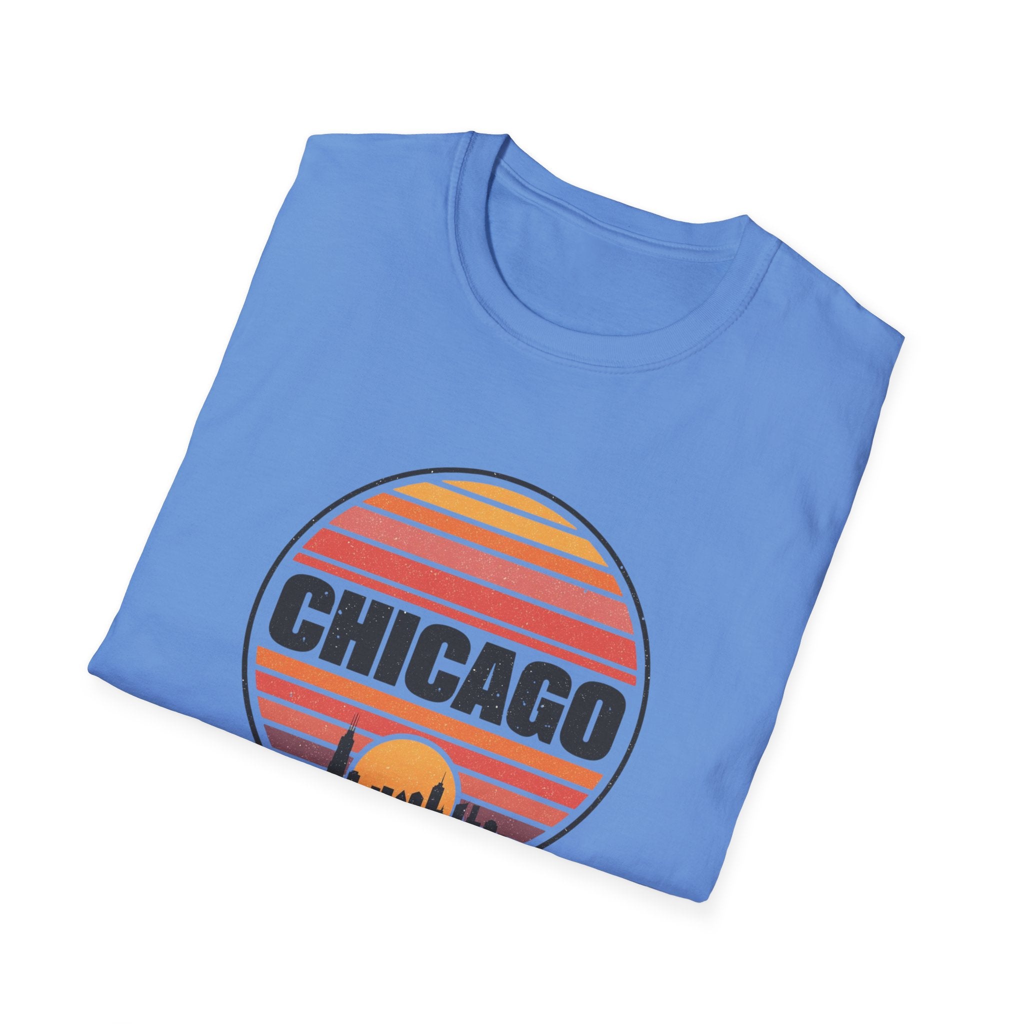Chicago Vintage Sunset T-Shirt — Retro City Skyline Tee
