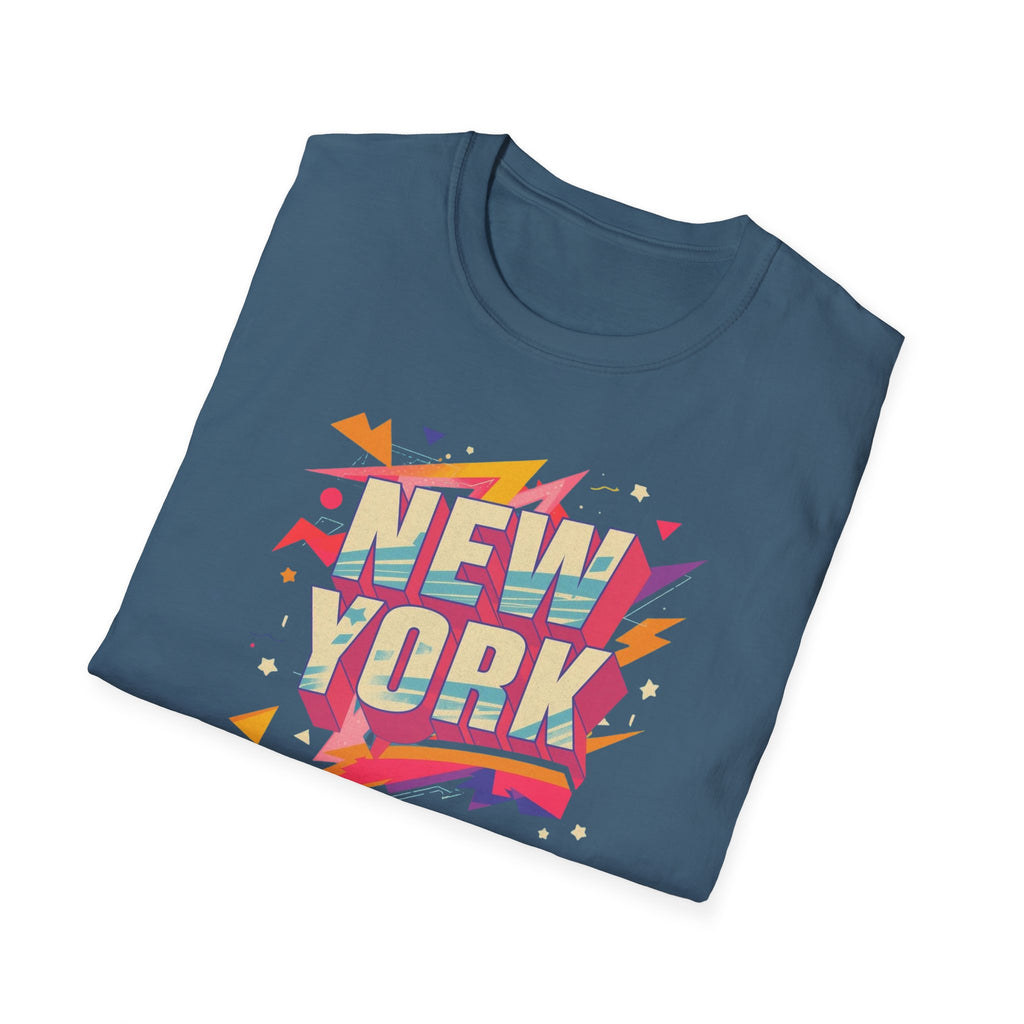 New York Retro Pop Art T-Shirt | Colorful City Typography