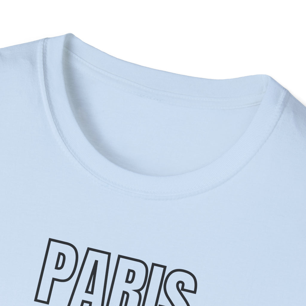 Paris Retro Stripes T-Shirt | Vintage Skyline Bars, Minimal Graphic