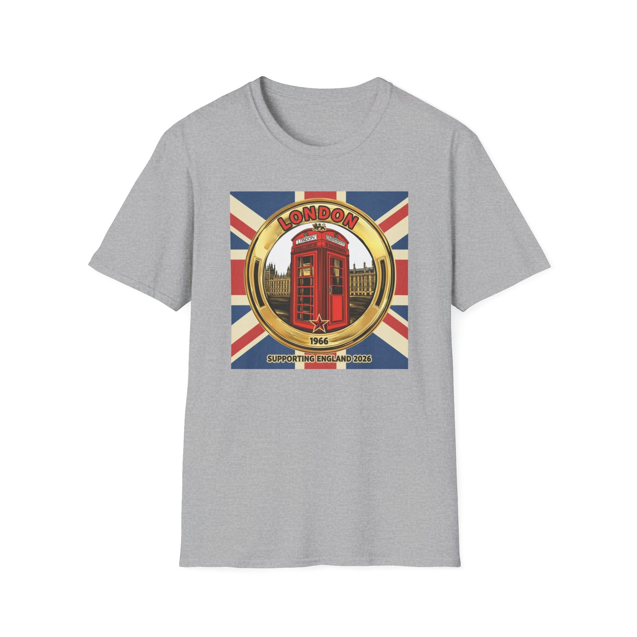 London Phone Booth T-Shirt World Cup 2026 — Vintage Union Jack Travel Supporters Tee