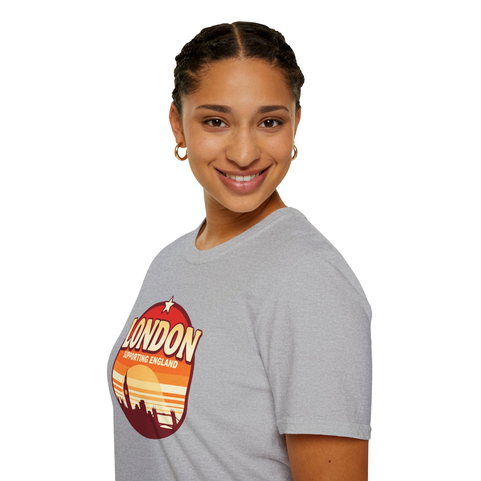London Skyline T‑Shirt — Supporting England Retro Sunset Graphic