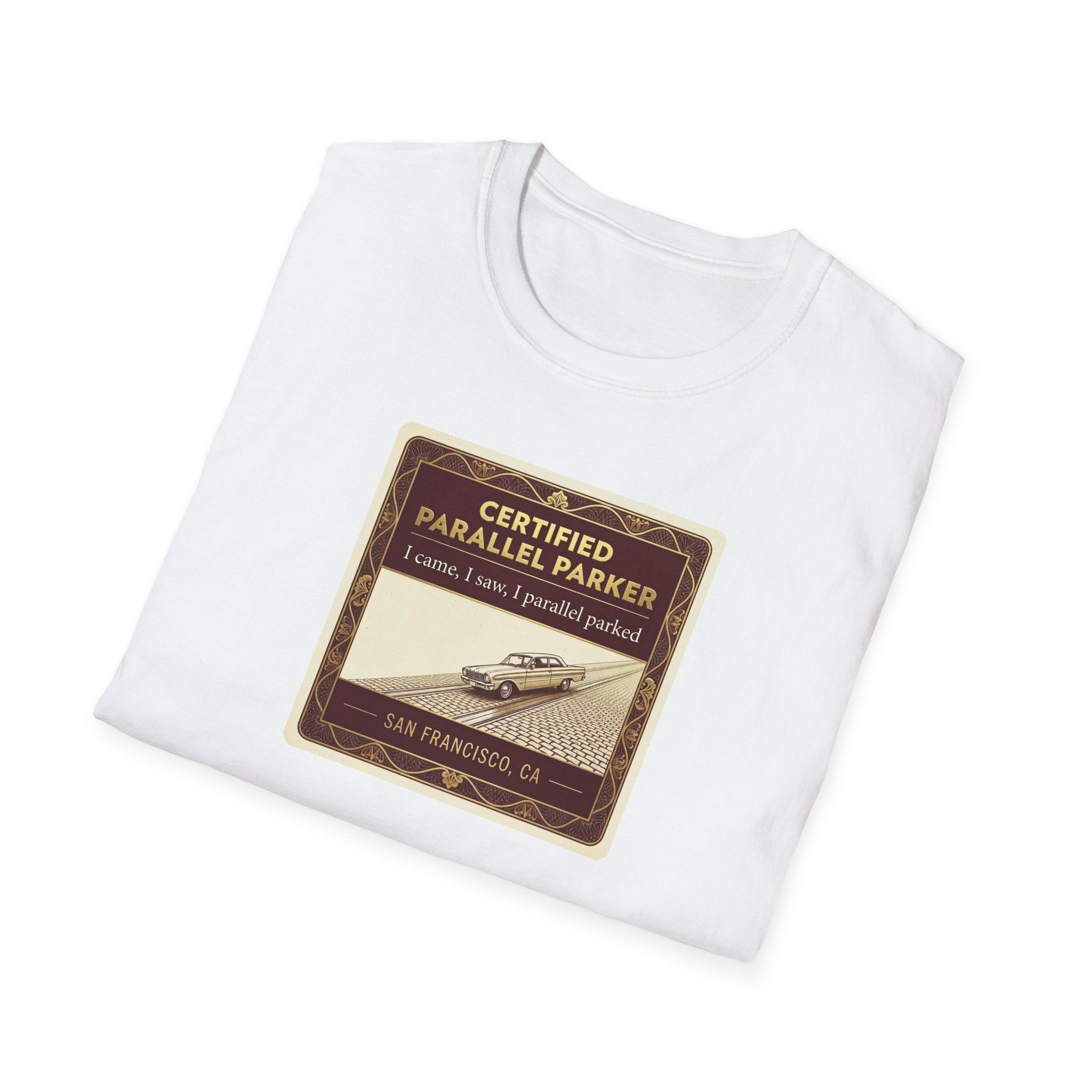 Vintage Airplane T-Shirt — "Certified Parallel Parker" Retro Pilot Tee
