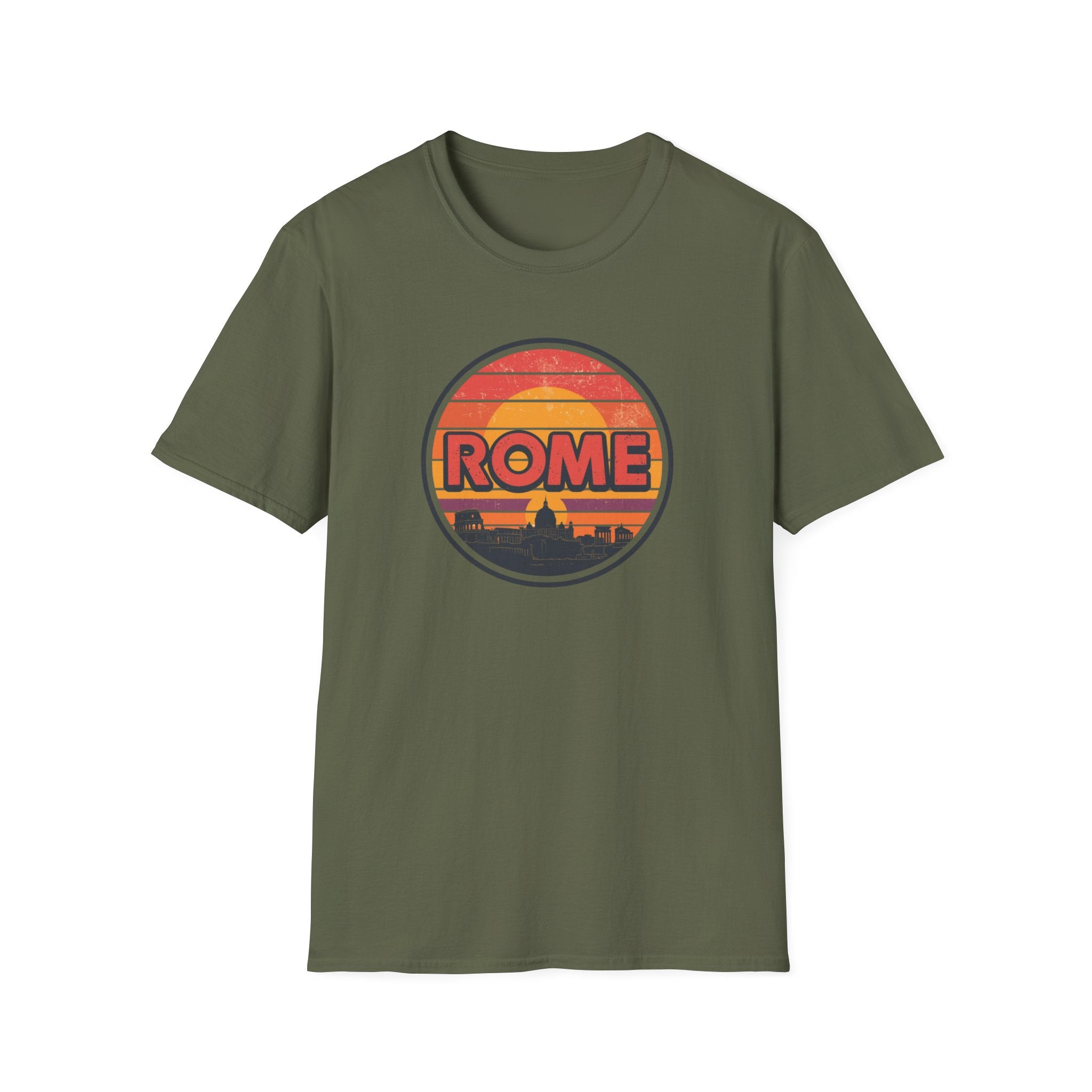 Rome Vintage Sunset T-Shirt — Retro Italian Travel Tee