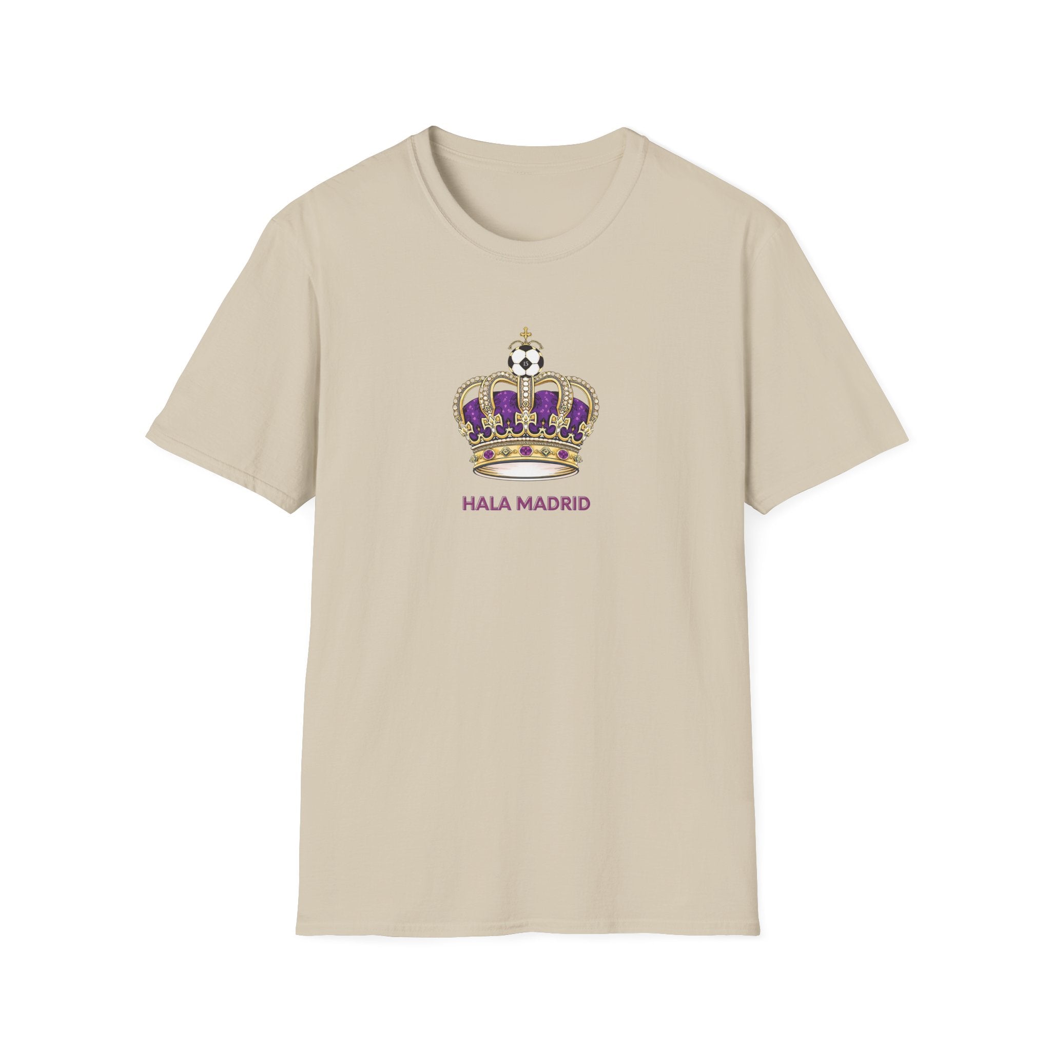 Crown with Soccer Ball Hala Madrid T-Shirt | Football Fan Tee
