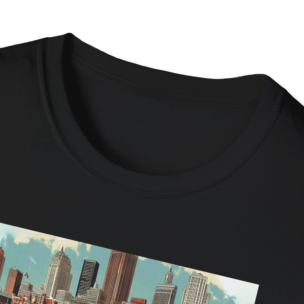 Detroit Classic Car Tee | Detroit skyline vintage graphic T-Shirt