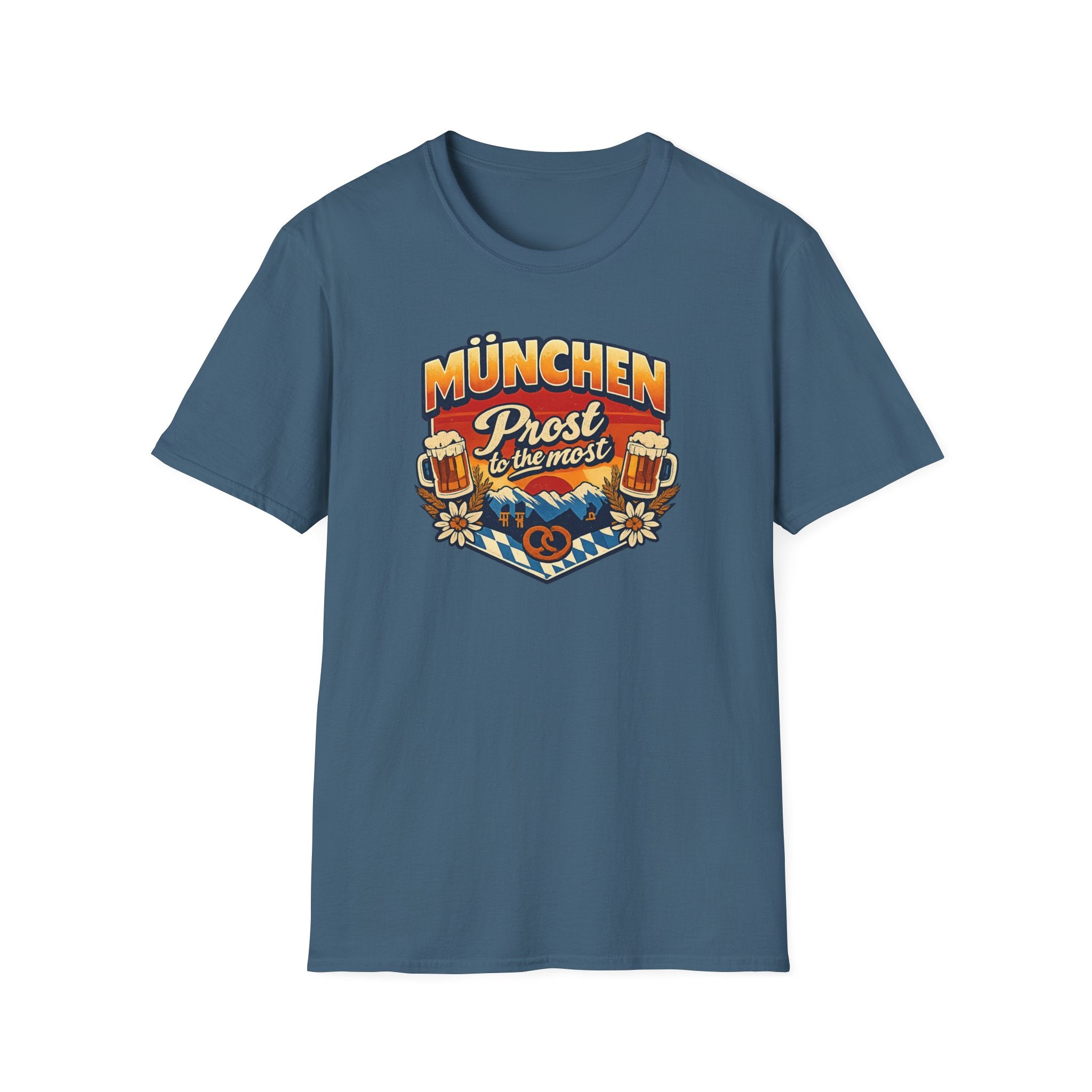 München Prost T-Shirt – Oktoberfest Beer & Pretzel Graphic Tee