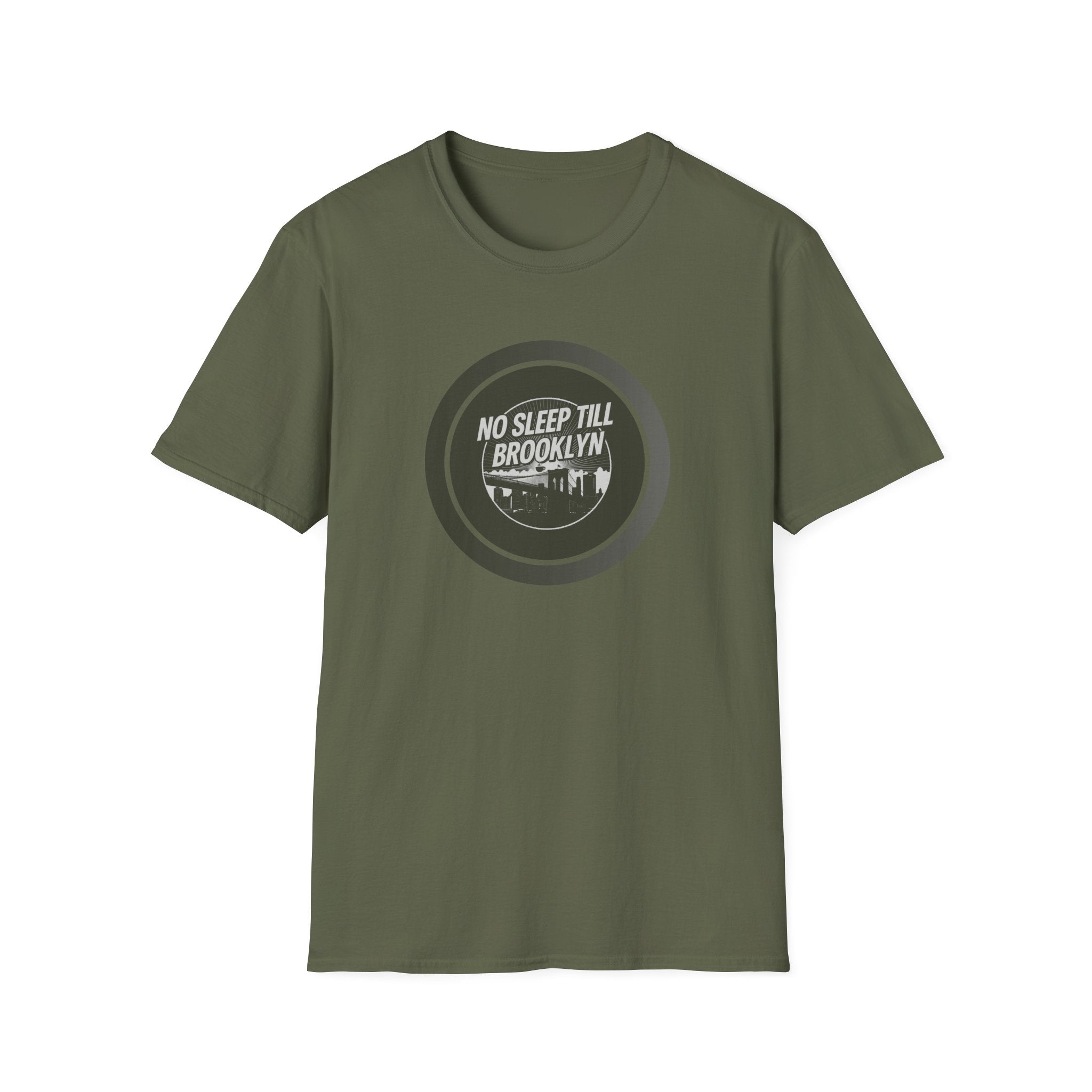 No Sleep Till Brooklyn T-Shirt | Retro NYC Skyline Circle Logo