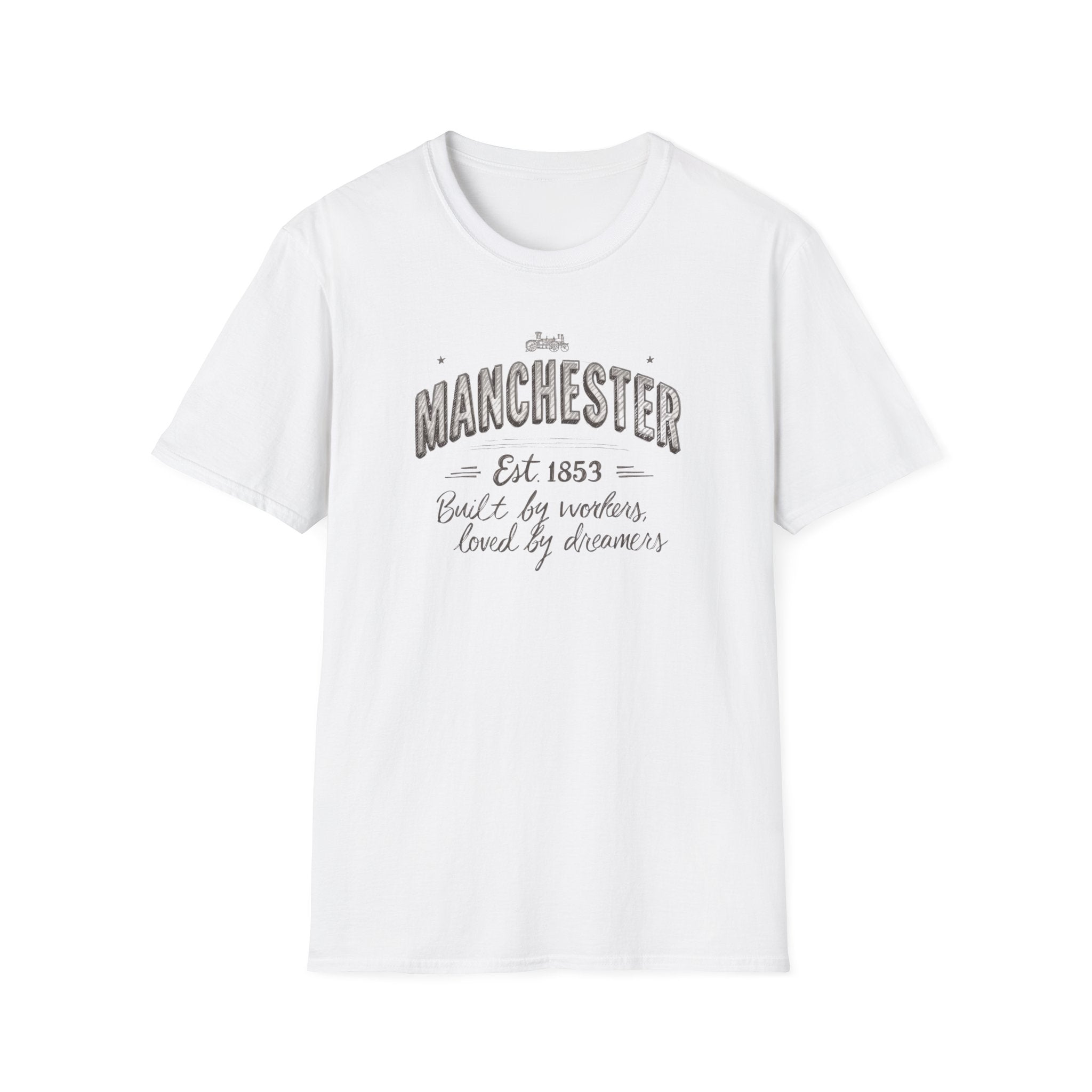 Manchester Vintage T-Shirt — "Built by Workers, Loved by Dreamers"