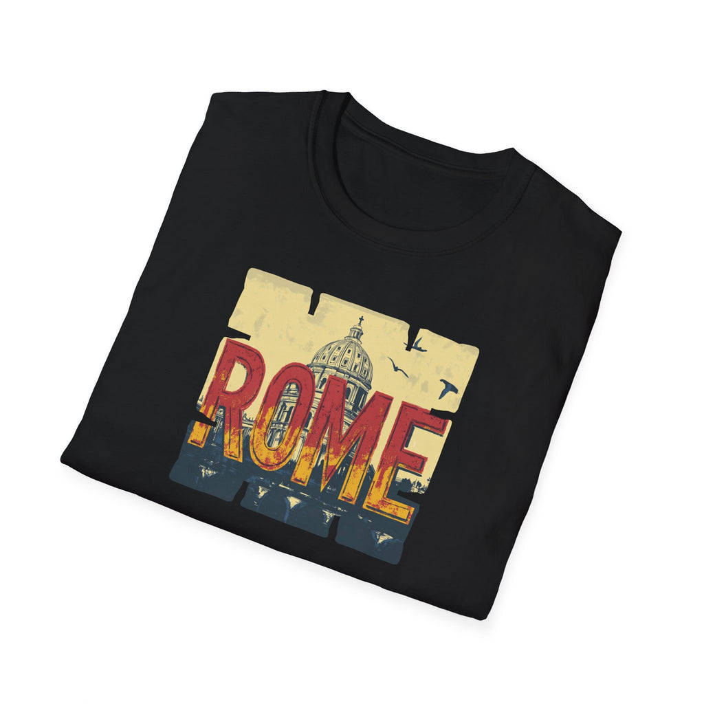 Rome Vintage Skyline T-Shirt | Italian Capitol Landmark Tee