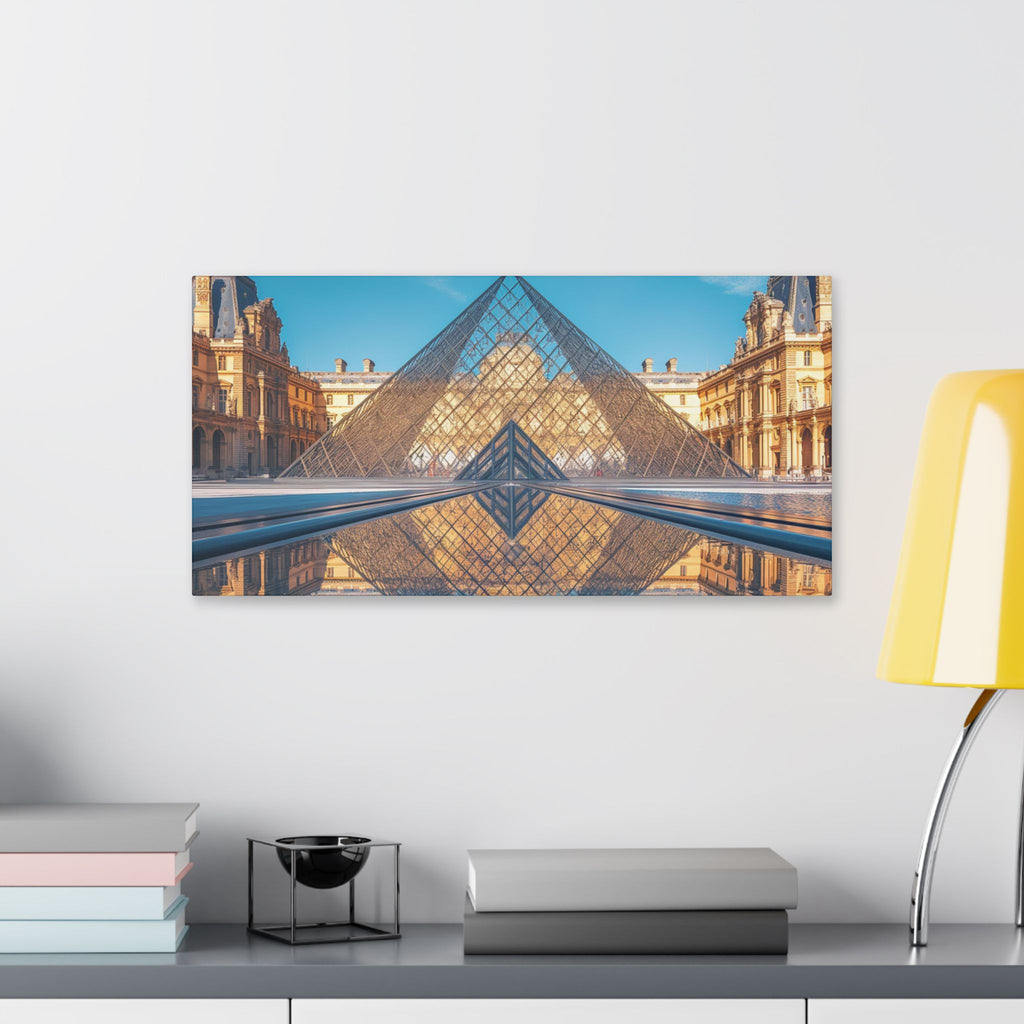 Louvre Glass Pyramid Canvas Print — Paris Travel Wall Art